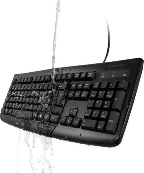 Teclado for life lavable alámbrico kensington negro-1