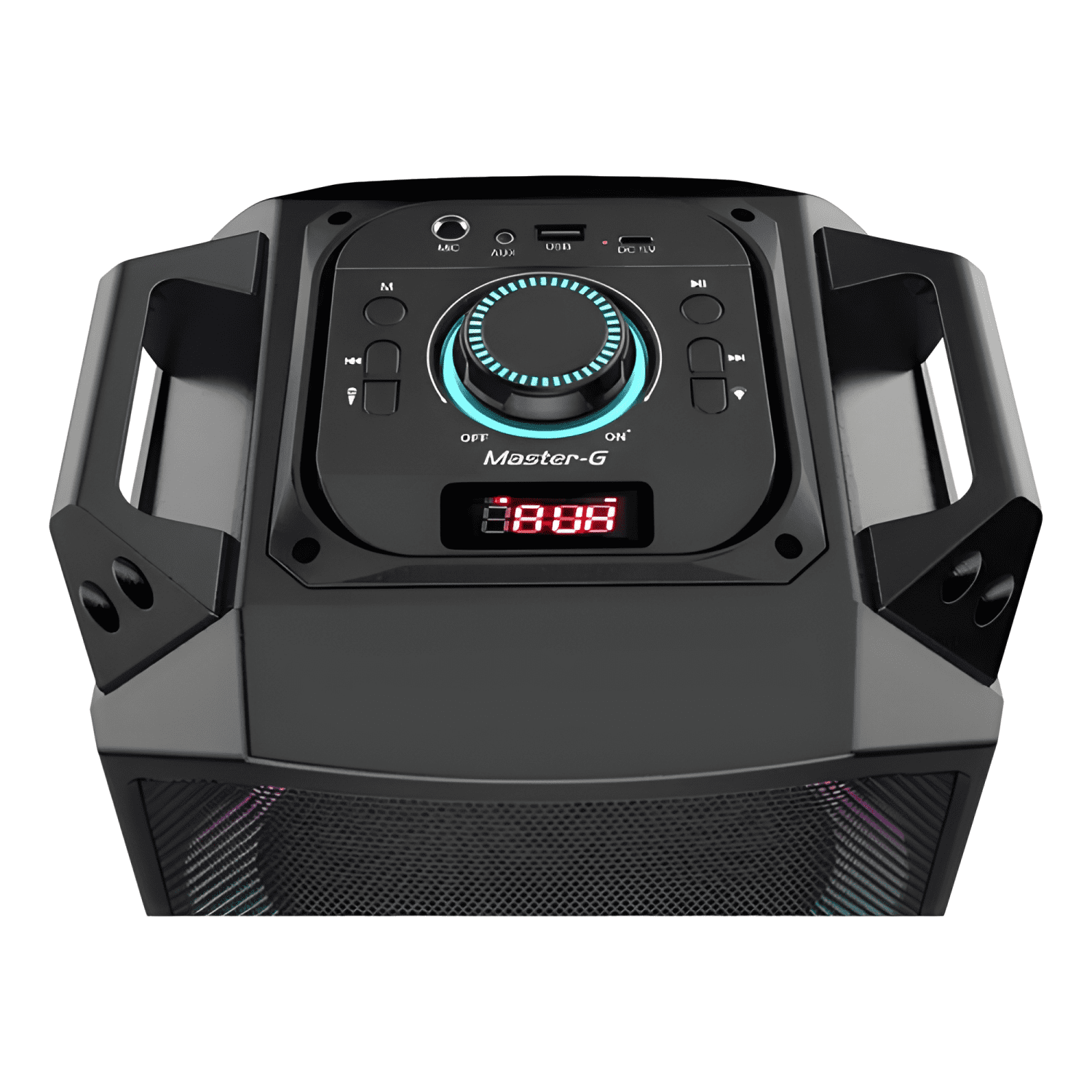 Parlante karaoke bluetooth v5 3 6,5 x2 micrófono Negro-3
