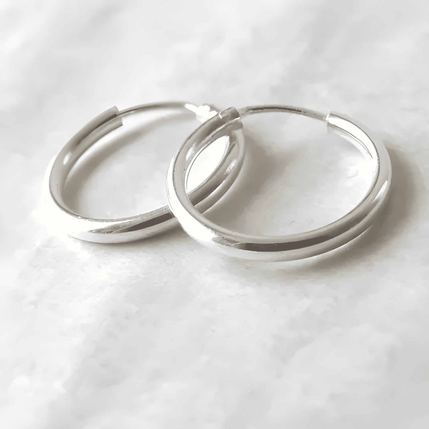 (3 Par) Argollas Plata 925 - 10mm, 14mm Y 20mm-3