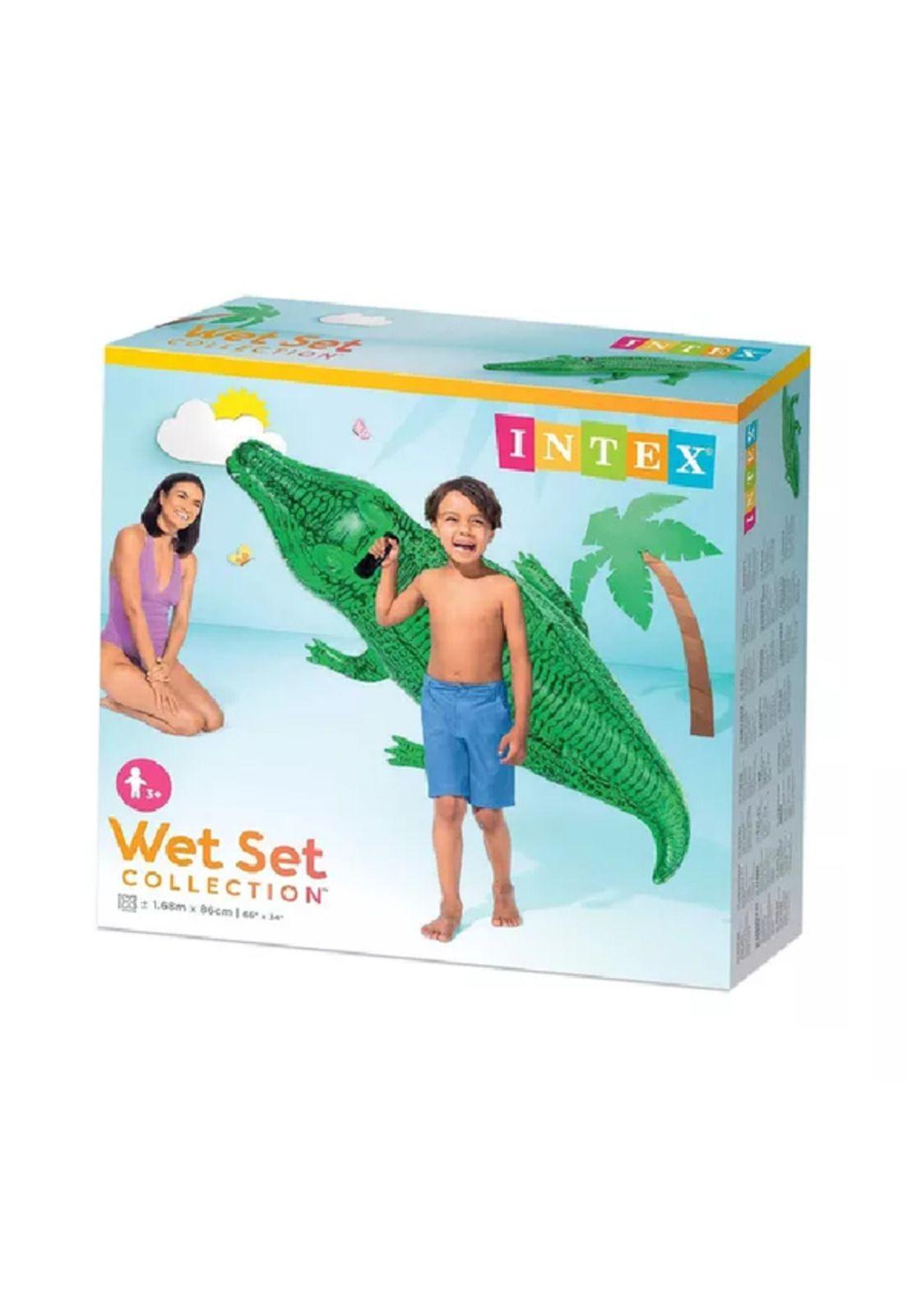Inflable de lagarto montable verde-2