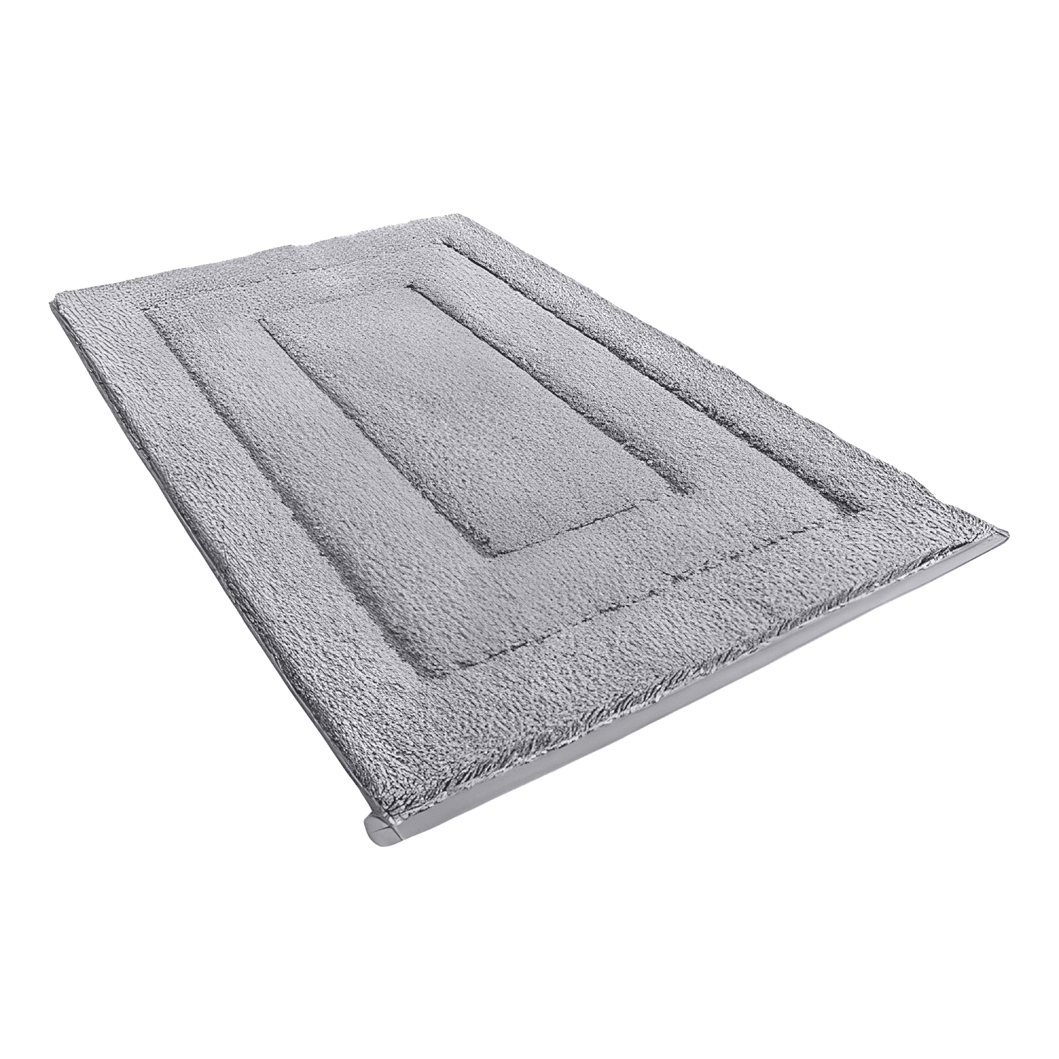 Alfombra Baño Microfibra Bajada Ducha Absorbente Gris #1-0