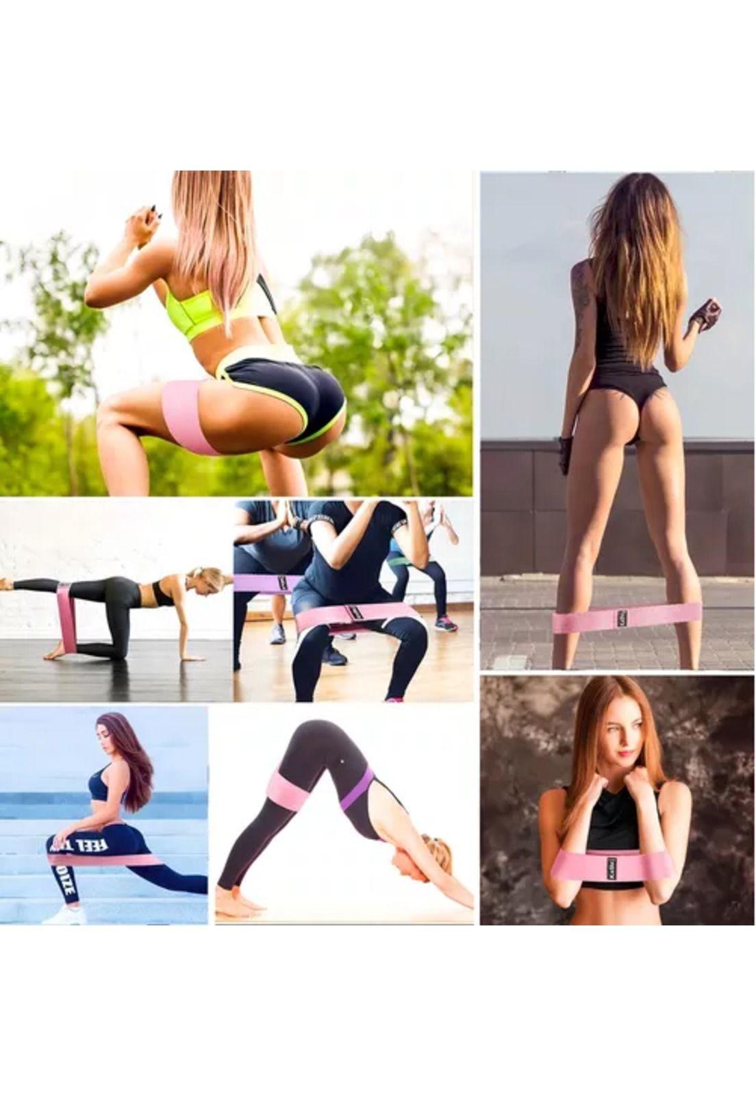 Set de 3 bandas elásticas de tela para Pilates y yoga-2