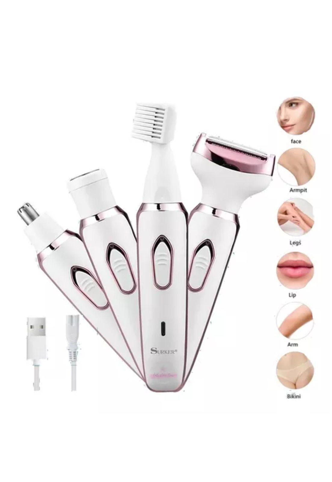 Depiladora recortadora 4 en 1 recargable para bikini, nariz y cejas-2