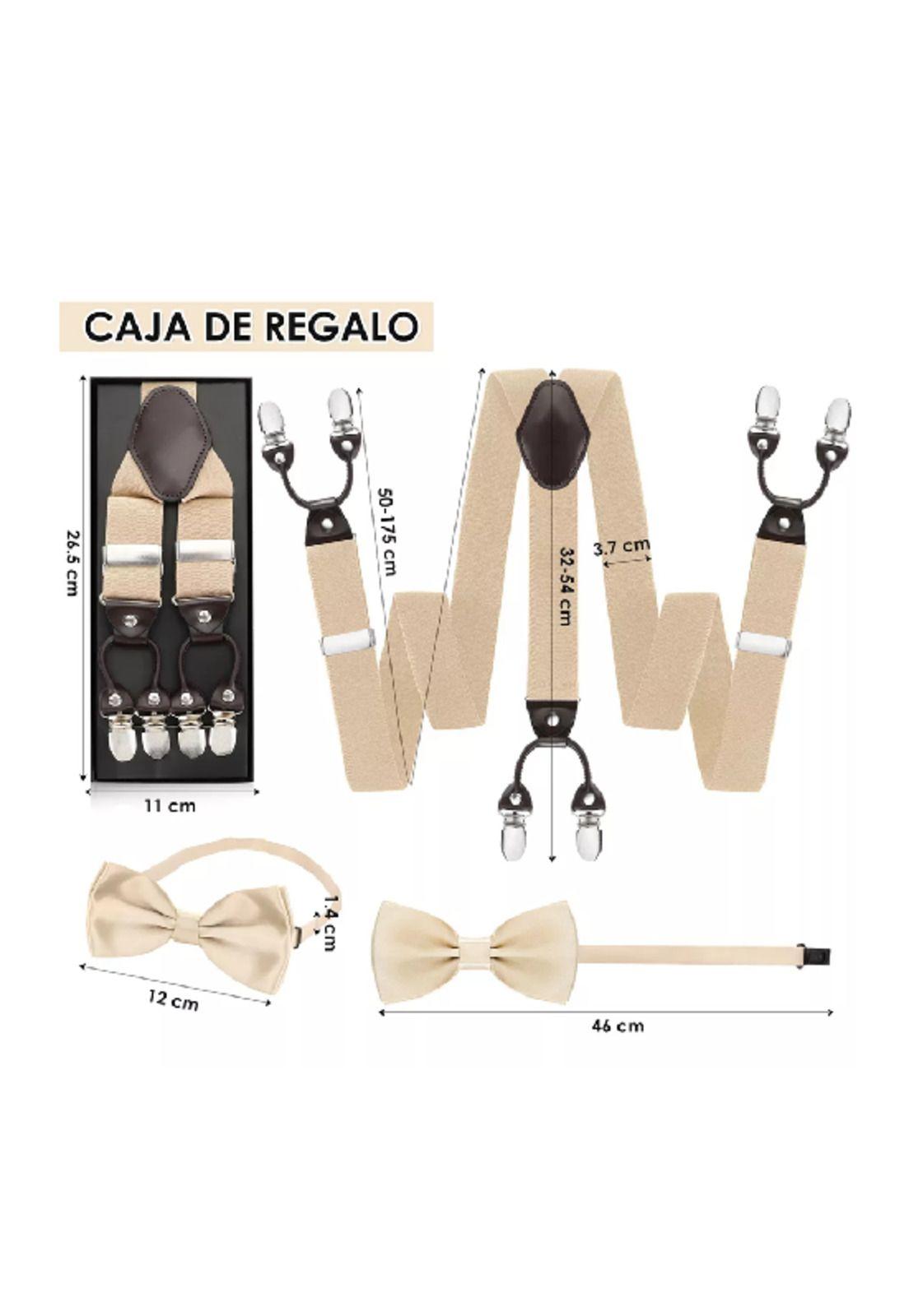 Suspensor humita en caja tirantes hombre ajustable elástico, caqui-4
