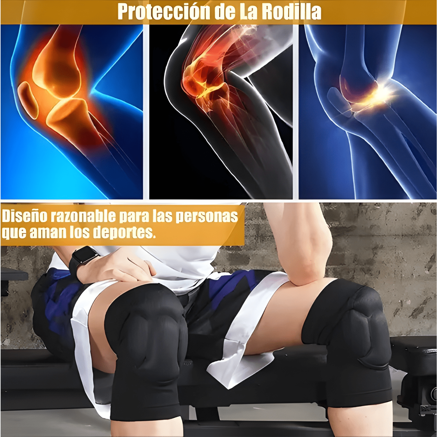 Par de rodilleras acolchadas profesionales para eje #8-2