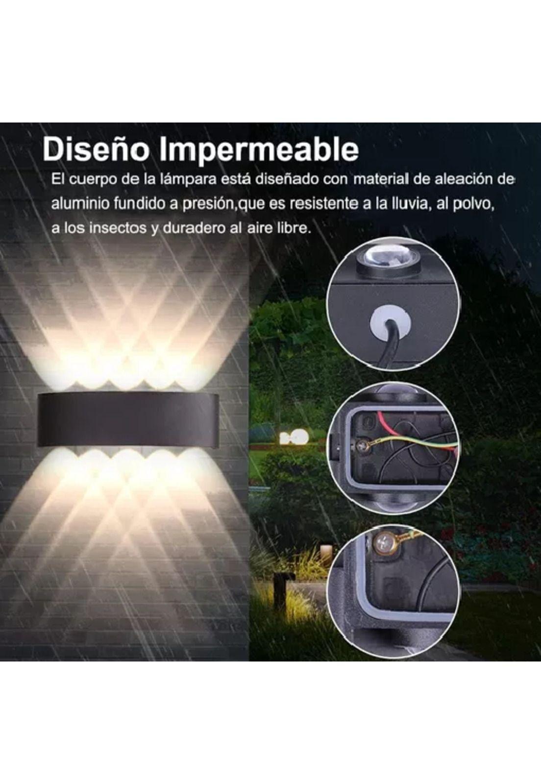 Lámpara pared led arqueada moderna con focos flotantes negro-4