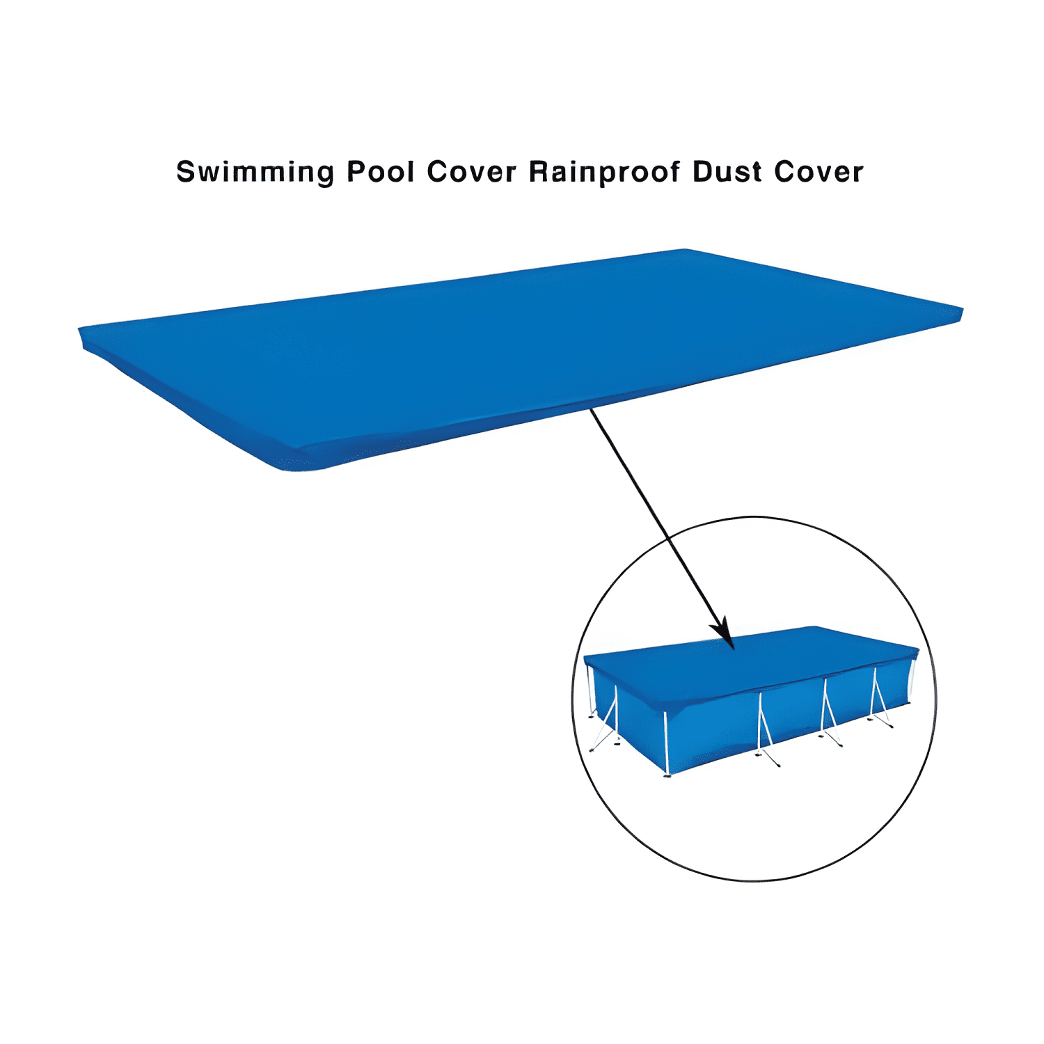 Lona cobertora de PE para piscina 4 x 2,11 m-2