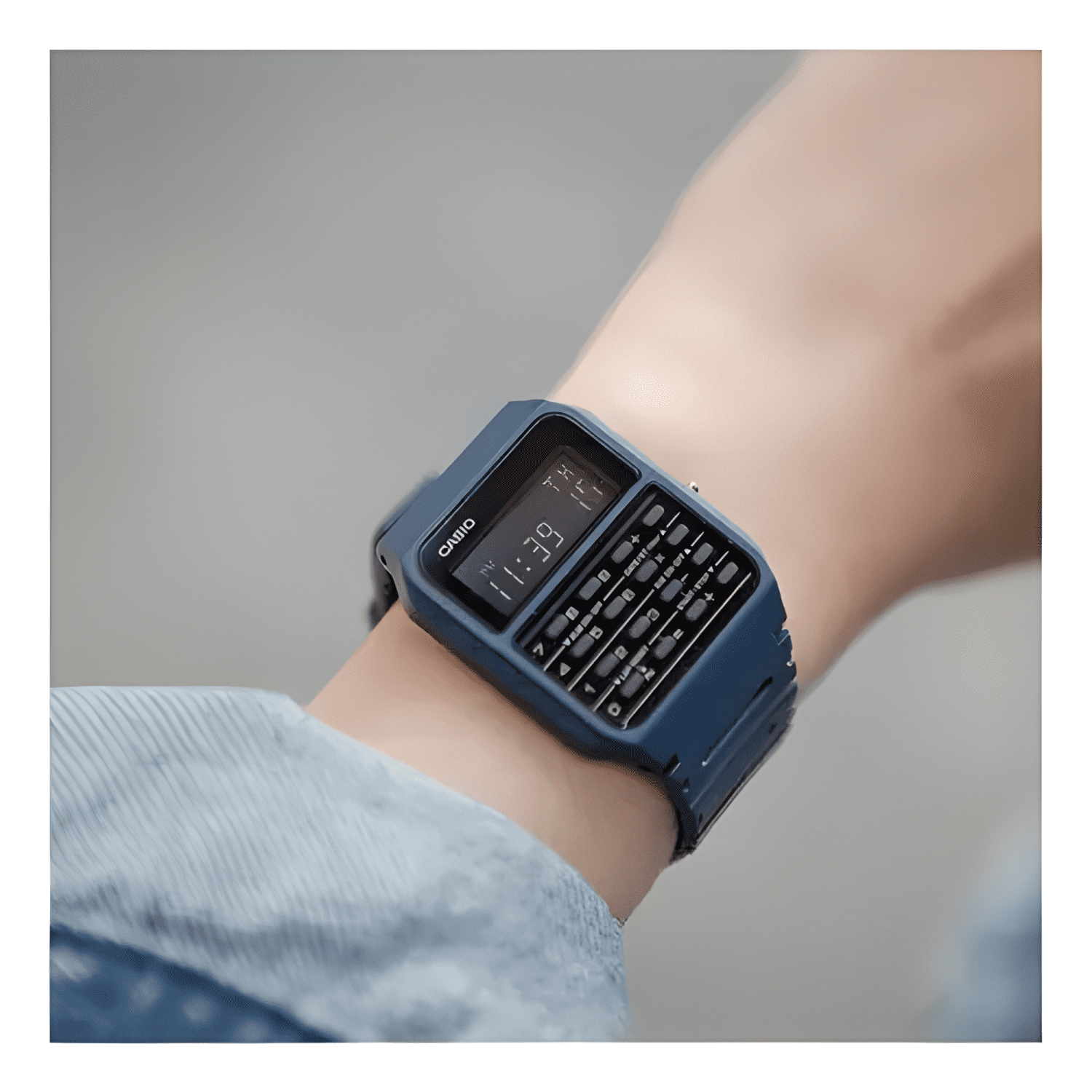 Reloj calculadora clasico casio ca-53wf-2b Azul-4
