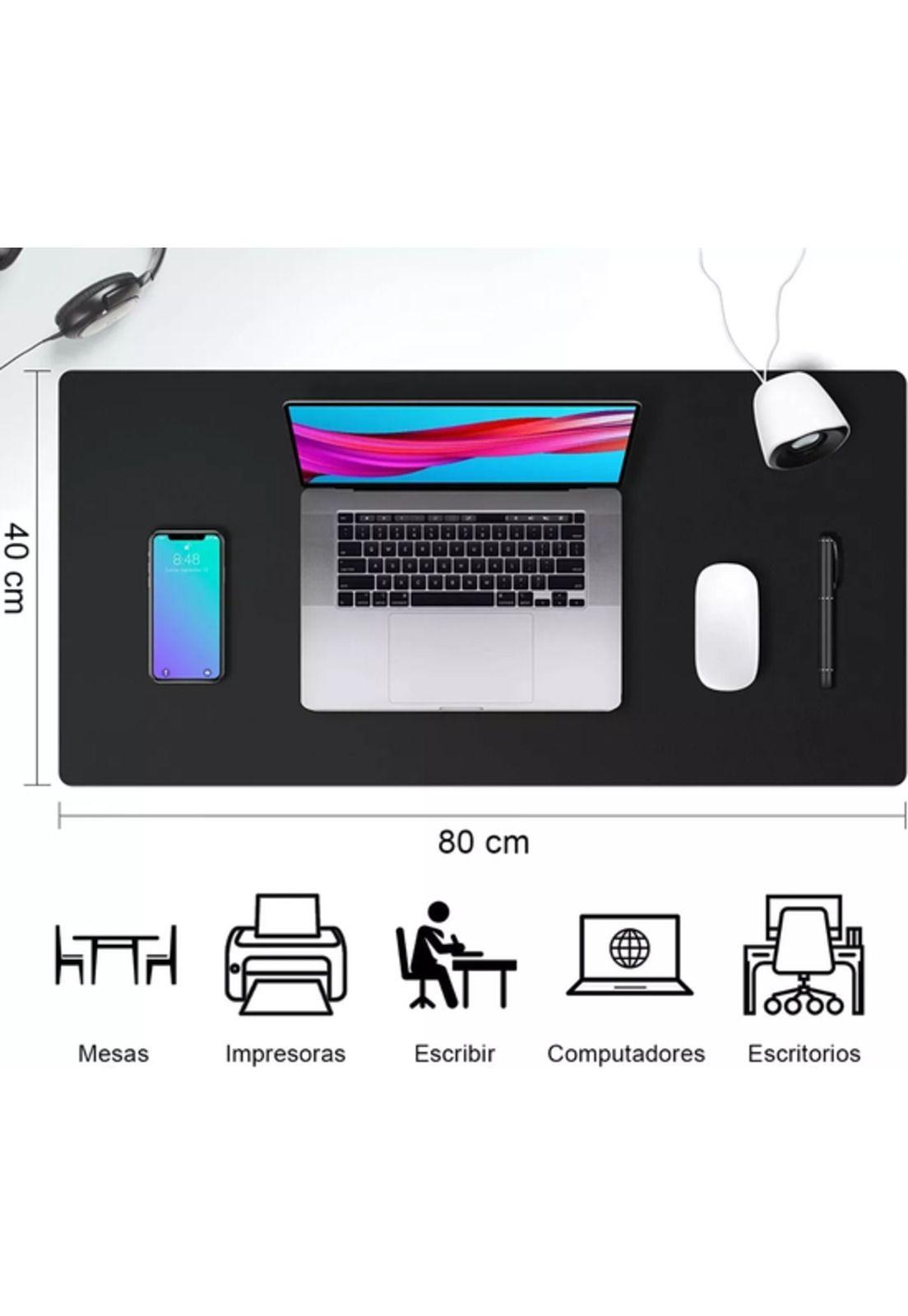 Alfombrilla Mousepad de Cuero para Escritorio 80x40 cm Negro Marca Cellbox-3