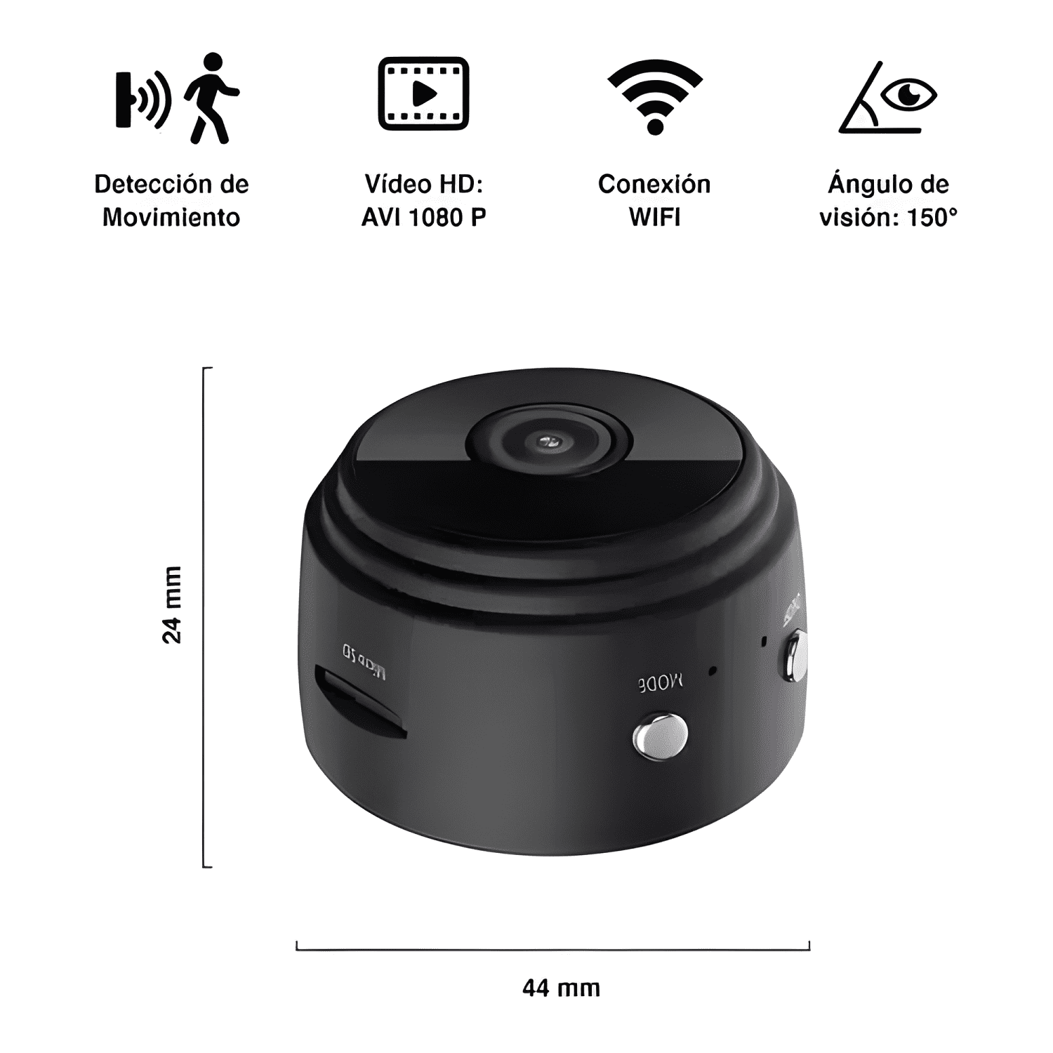 Cámara de Seguridad Wifi A9 1080p - Mini - Graba - Espía-2