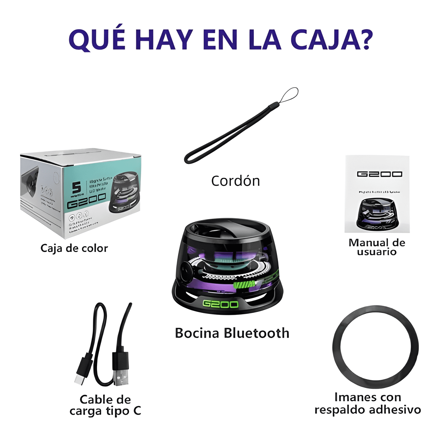 X2 altavoz magnético iluminación rgb bt5 3 mini sound-2
