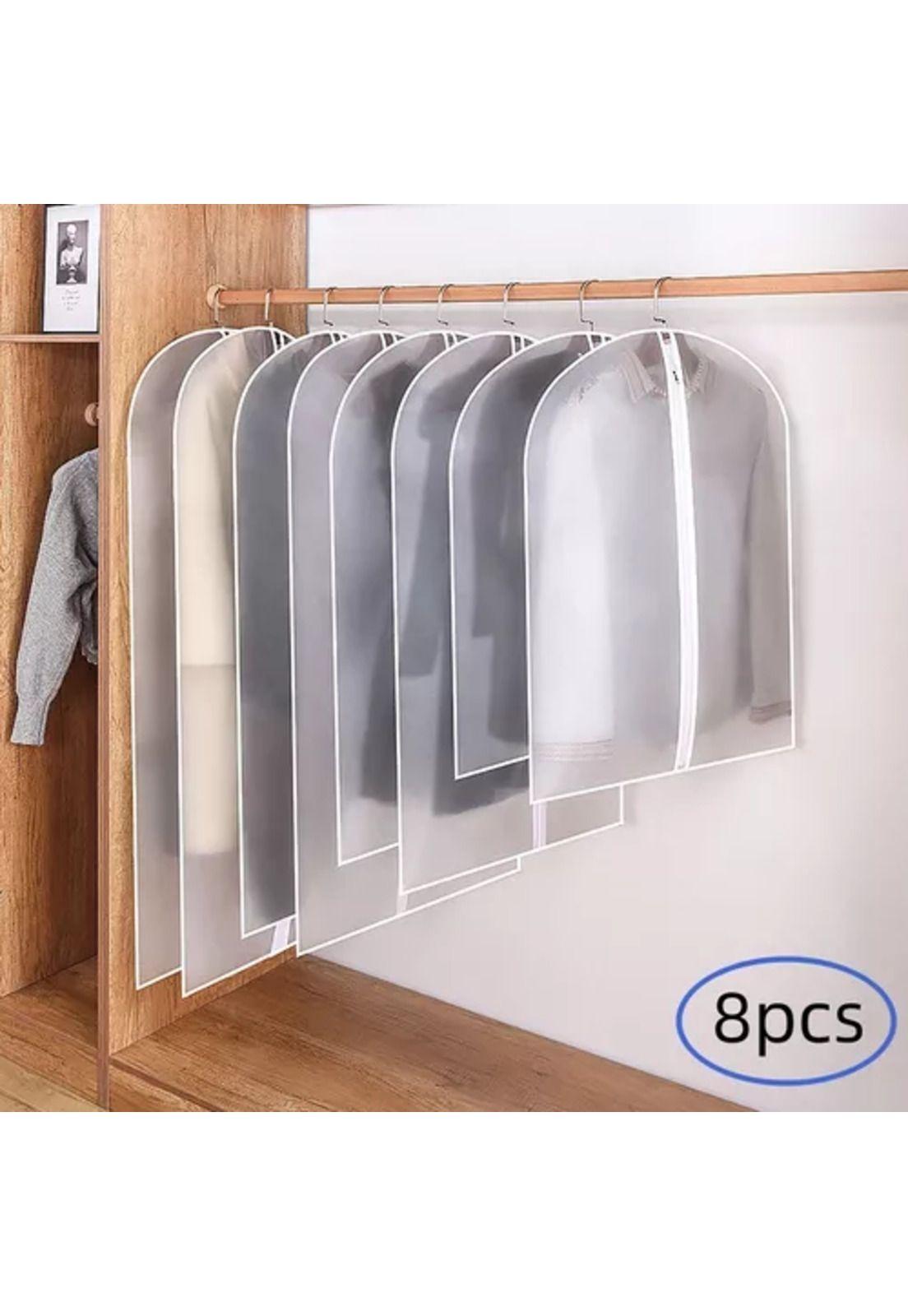Bolsa colgante para ropa 8 pcs blanca-2