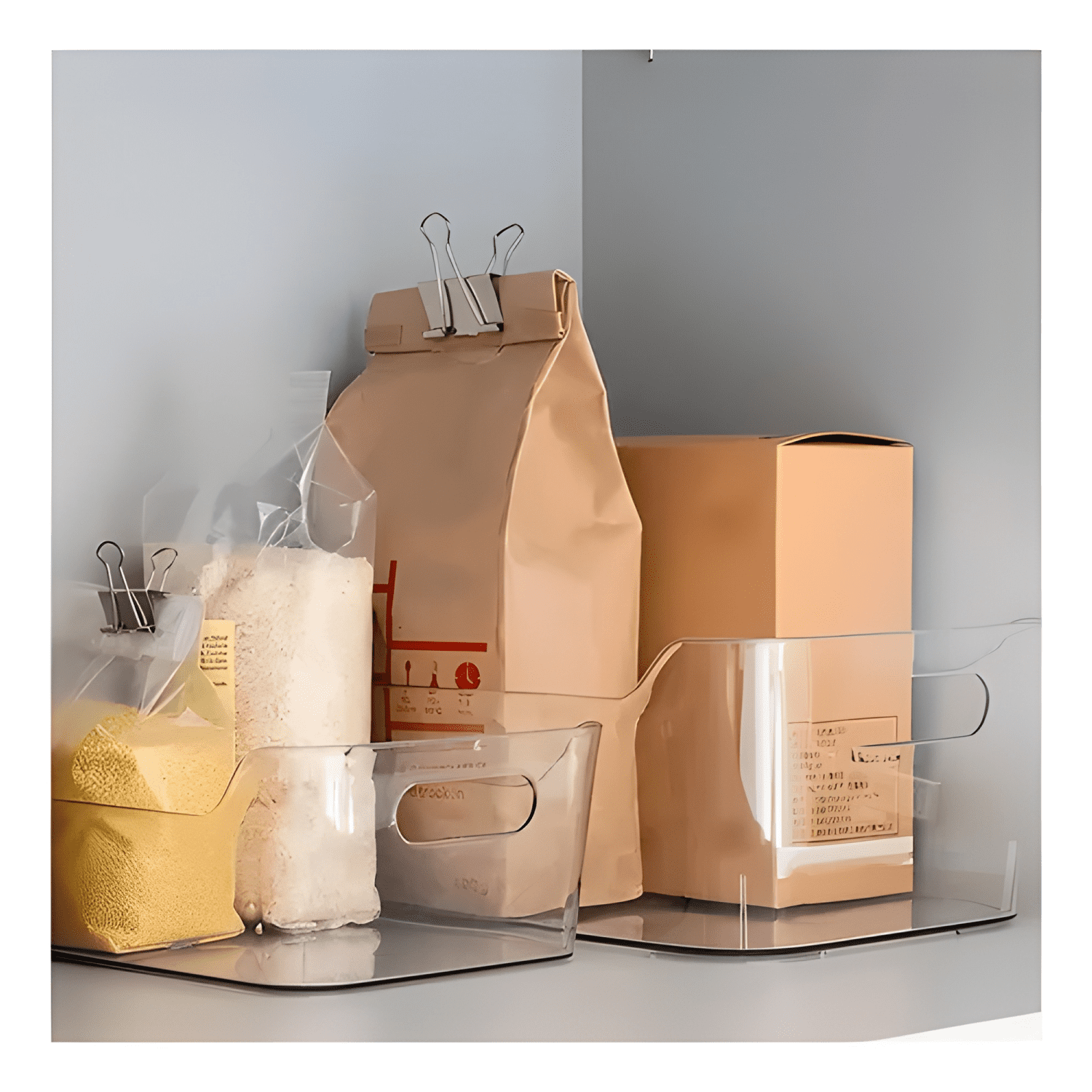 Contenedor acrílico organizador cocina talla L, transparente-2