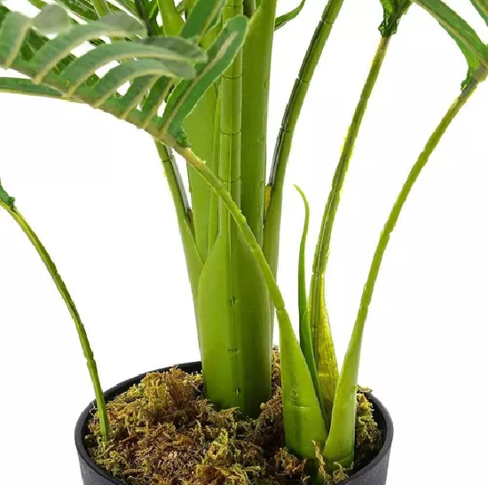 Planta Artificial en Maceta Enredadera Palmera Decoración-4