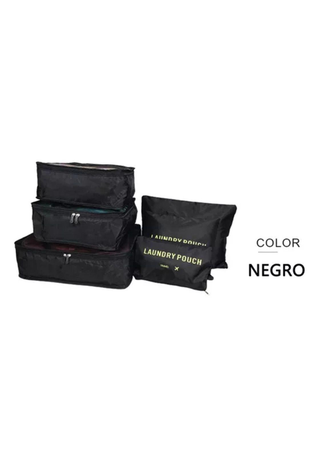 Set de 6 organizadores de equipaje de viaje, bolsa para ropa interior, color naranja-3