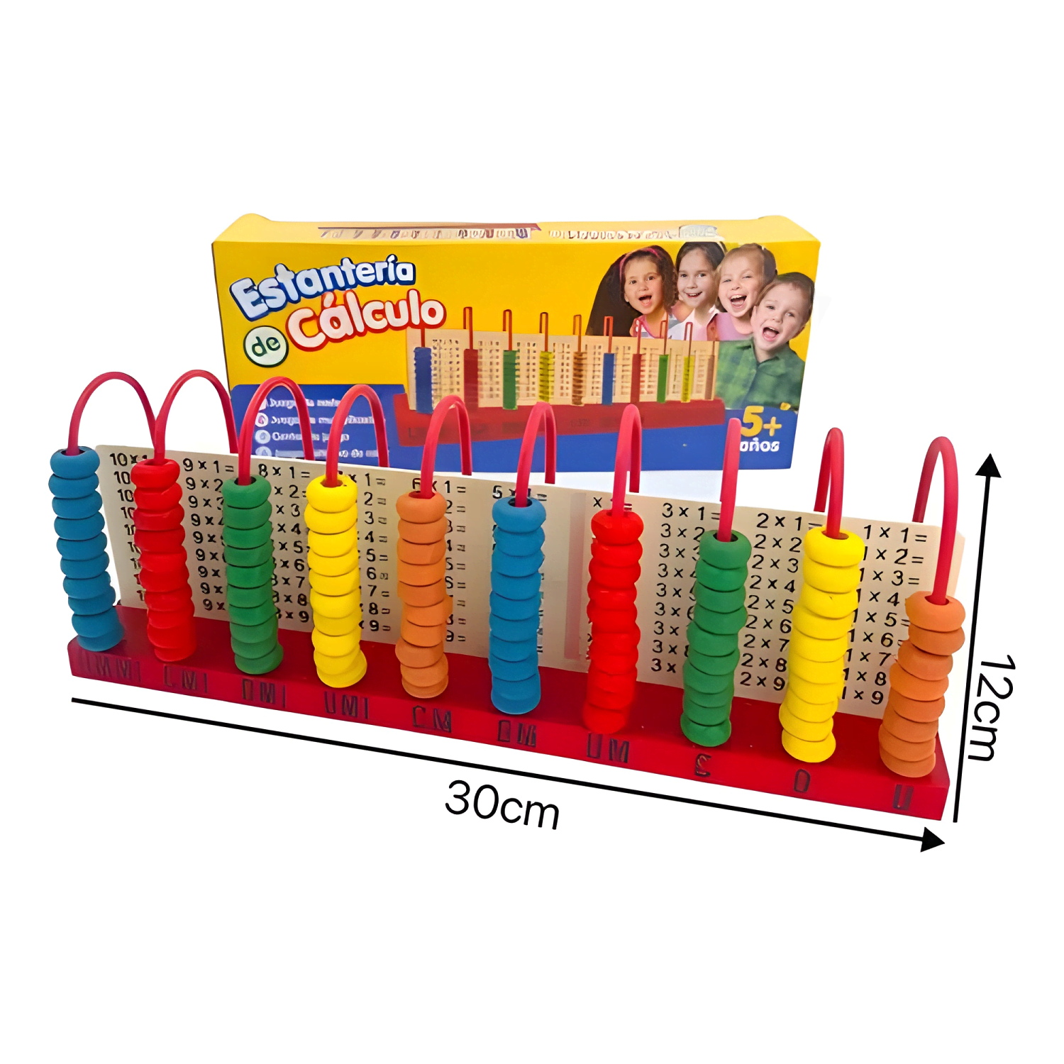 Estantería cálculo ábaco madera juguete educativo matemática-2
