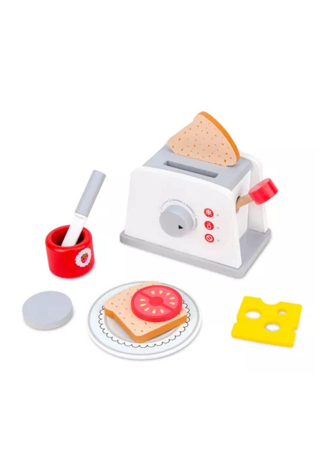 Juguete tostadora de madera para niños 9 piezas-3