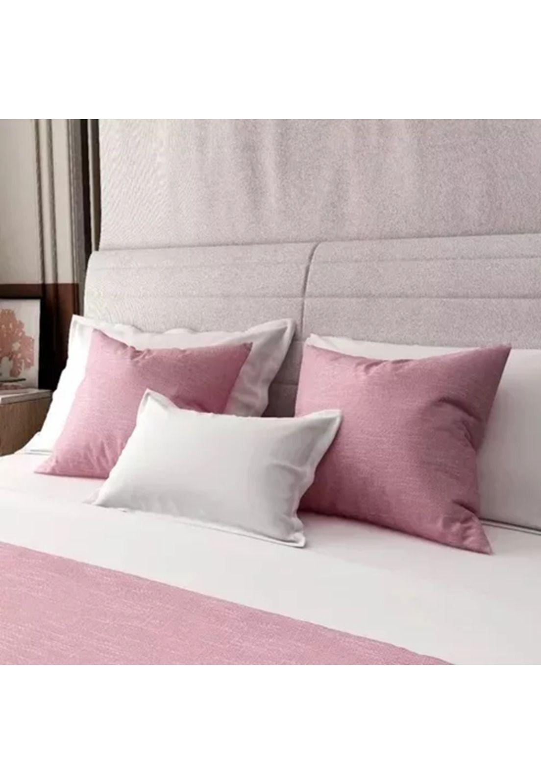 Piecera 60x220 cm + 2 fundas para cama gruesa color palo rosa-1