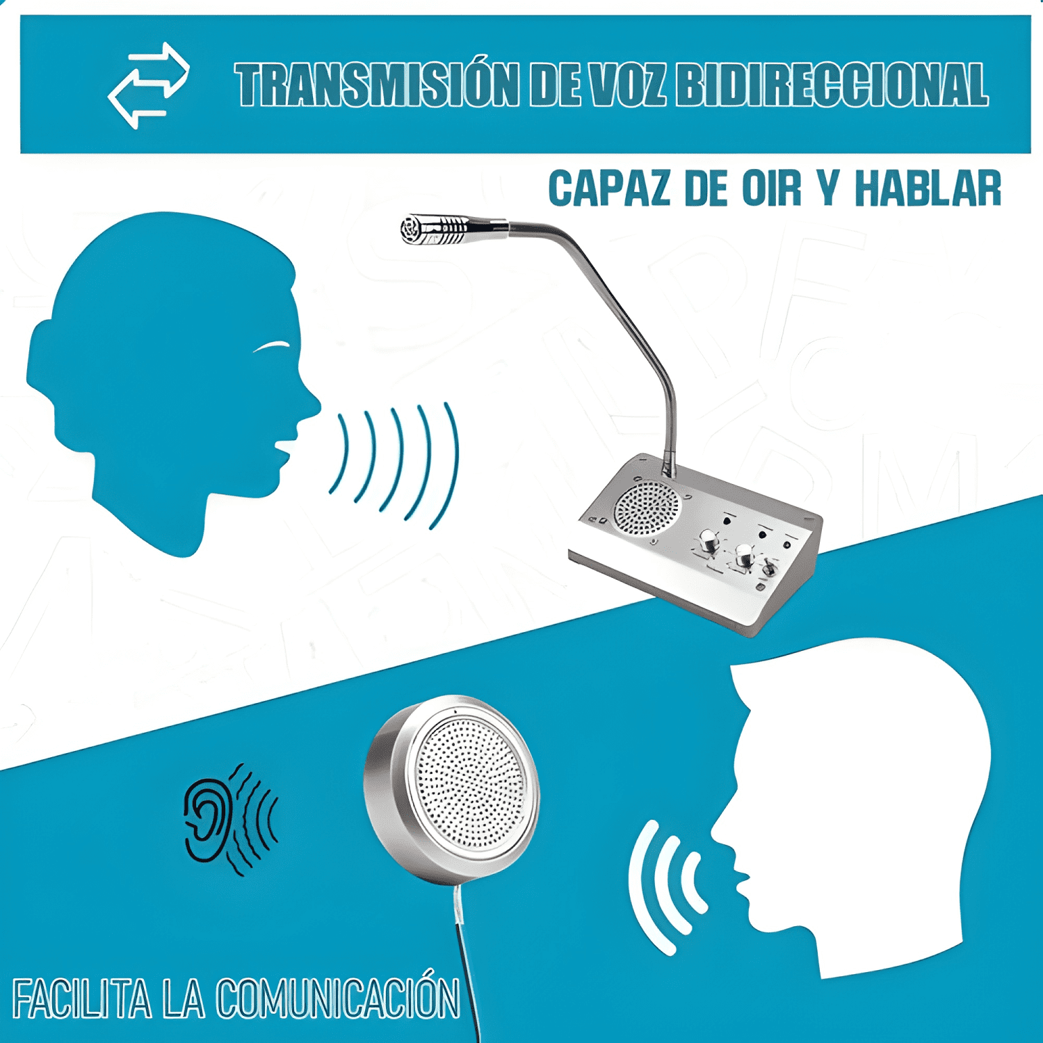 Intercomunicador bancos citofono cajas microfono 2 vias-2