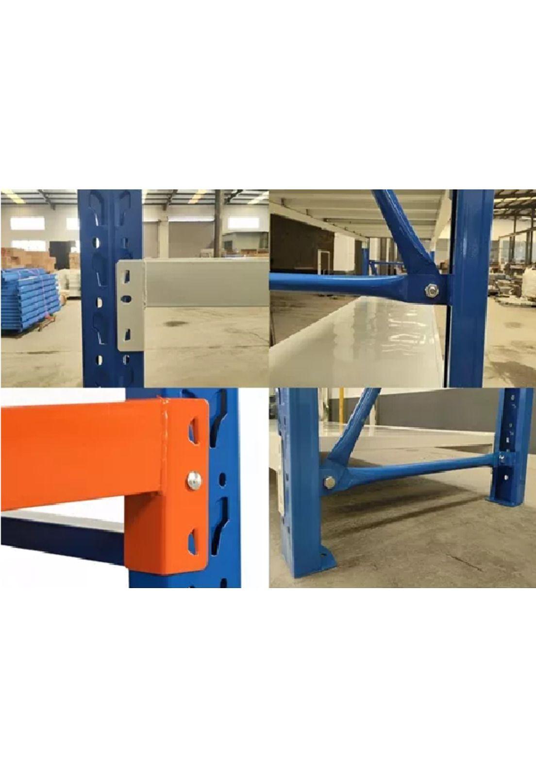 Estante Rack Metálico 400kg 150x50x200cm Blanco-2