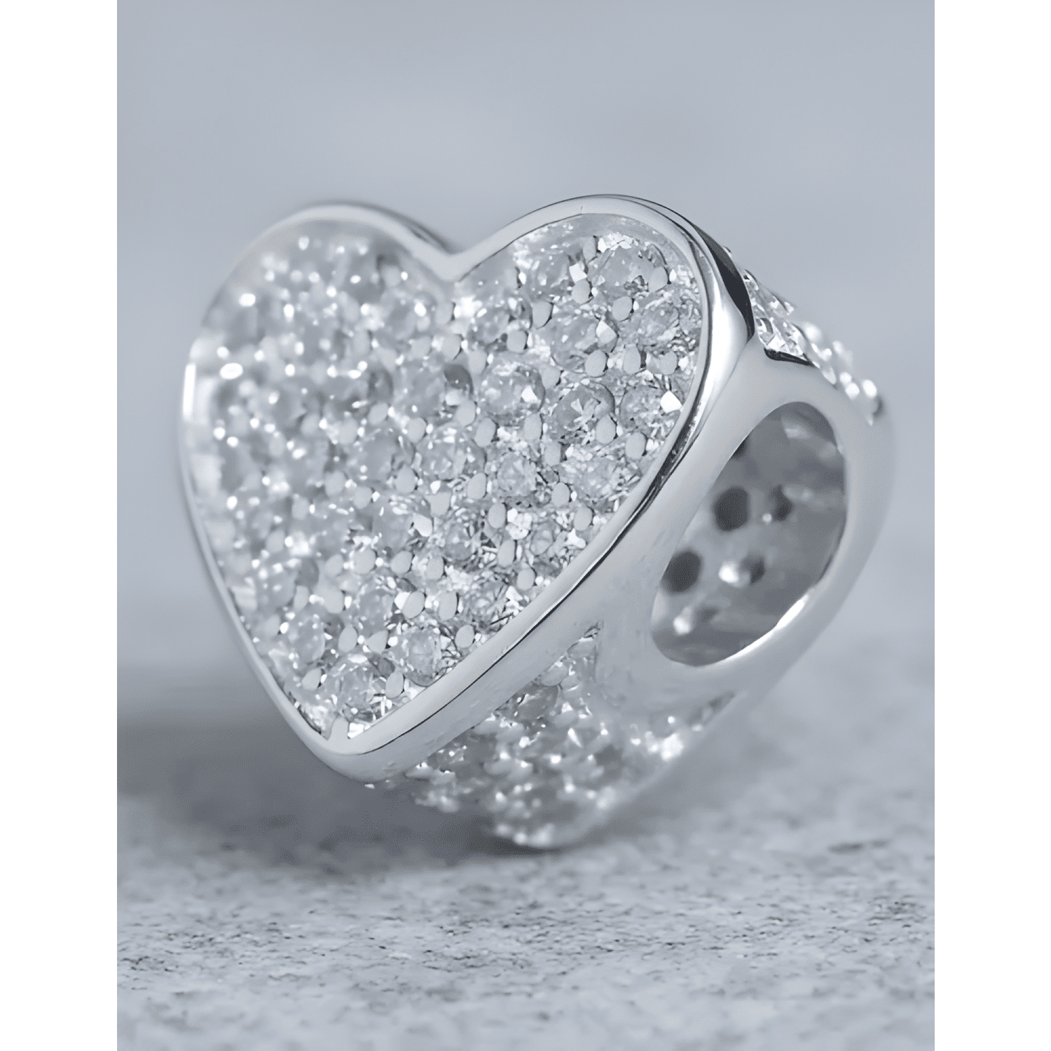 Charm corazón plata 925 microcircones dije para pandoras-3