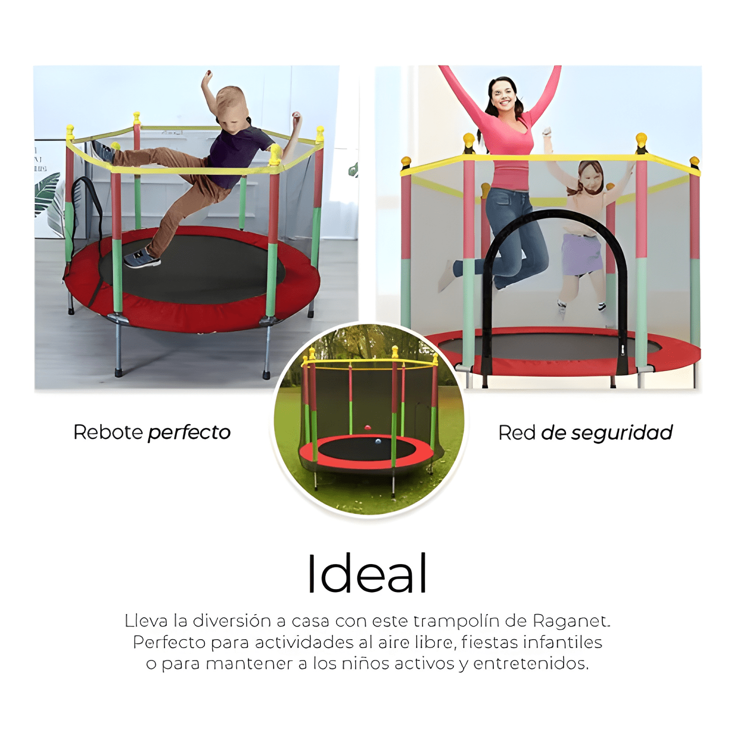 Cama elástica trampolín para exterior 1,4 m-3