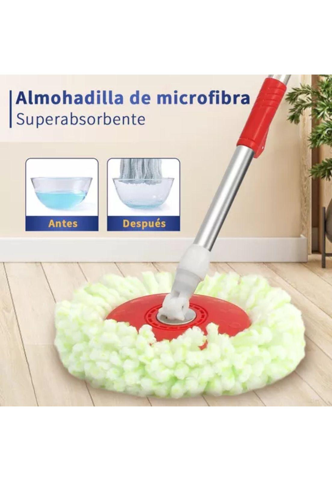Mopa giratorio trapeador Spin 360° con balde centrifuga rojo-5