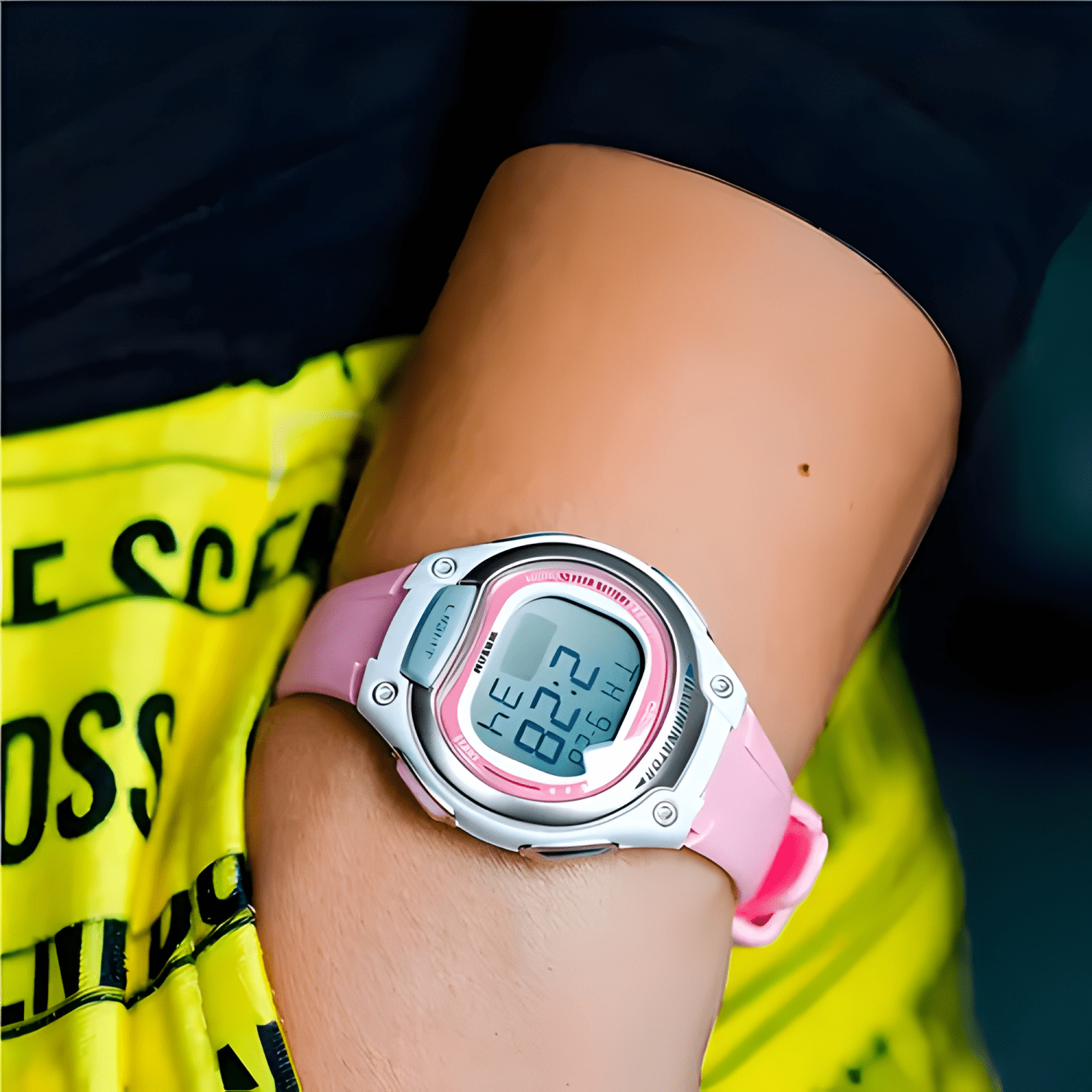 Reloj mujer casio lw-203-4a digital / correa bisel Rosado-2