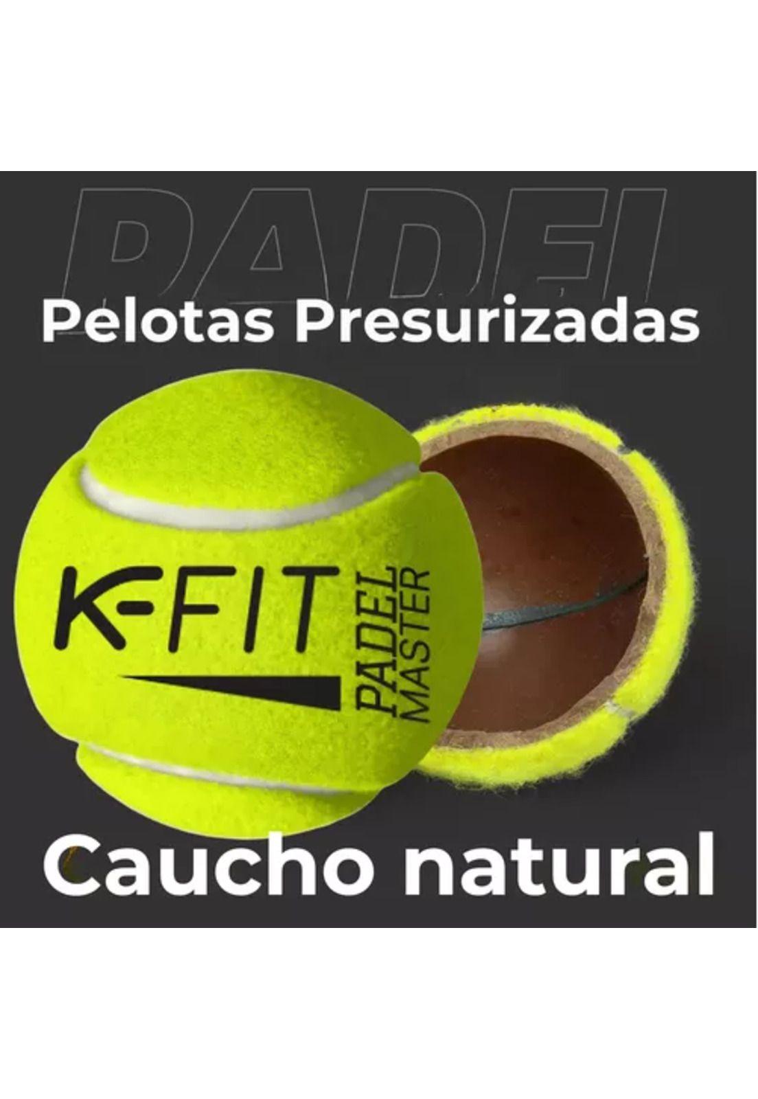 Pack de 6 tarros de pelotas de pádel K-Fit, 18 unidades-4