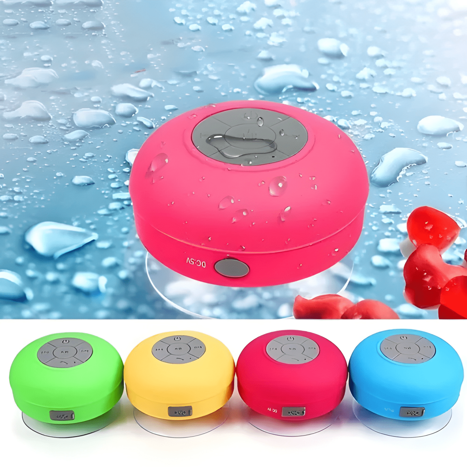 Parlante portátil bluetooth ducha resistente al agua-4