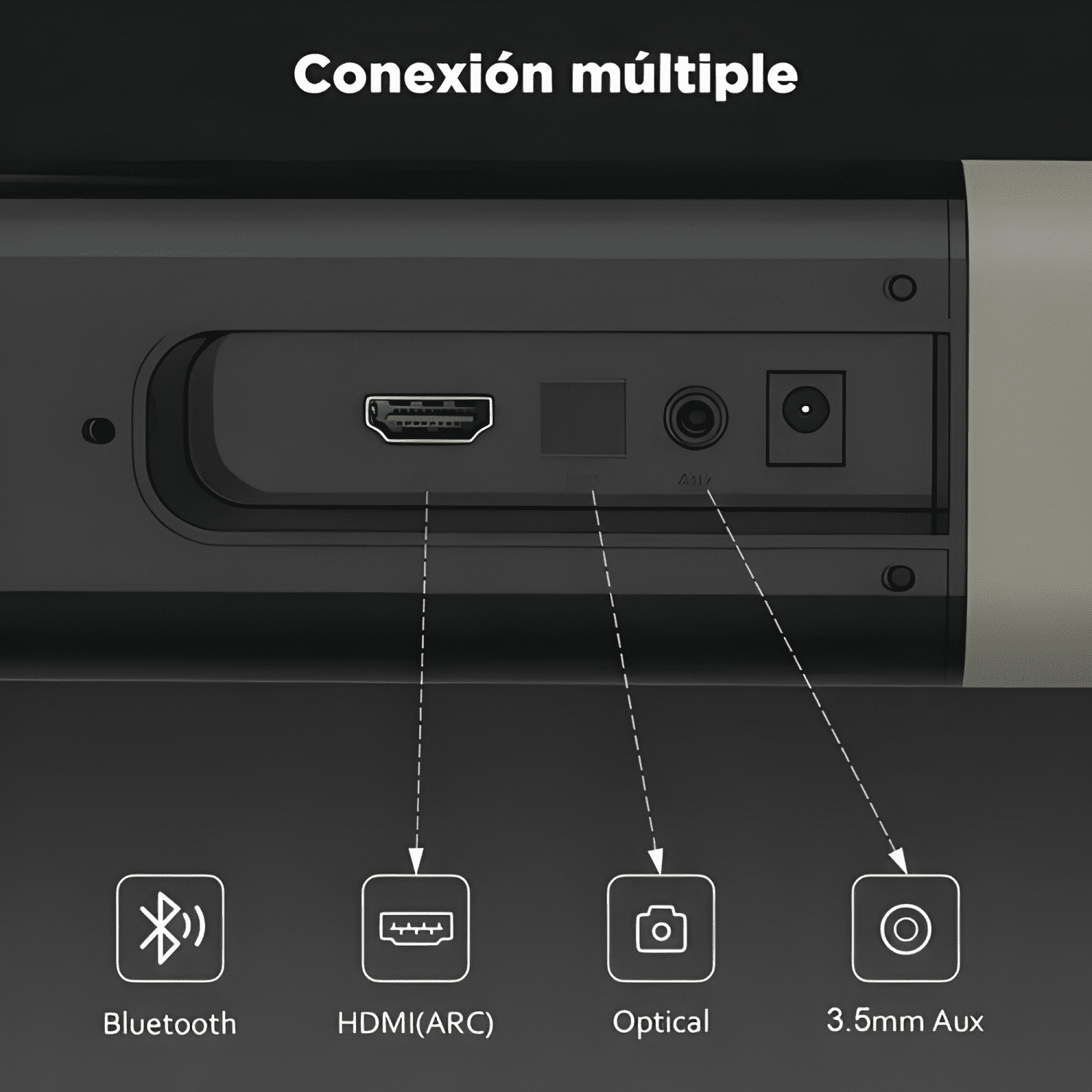 Barra sonido 2 1 ky-2020d 60w bluetooth hdmi óptico-3