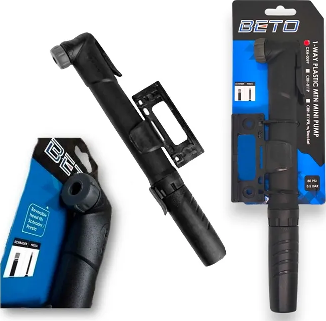 Bombín De Mano Beto Crh-009 80psi Bicicletas Con Soporte Negro-2