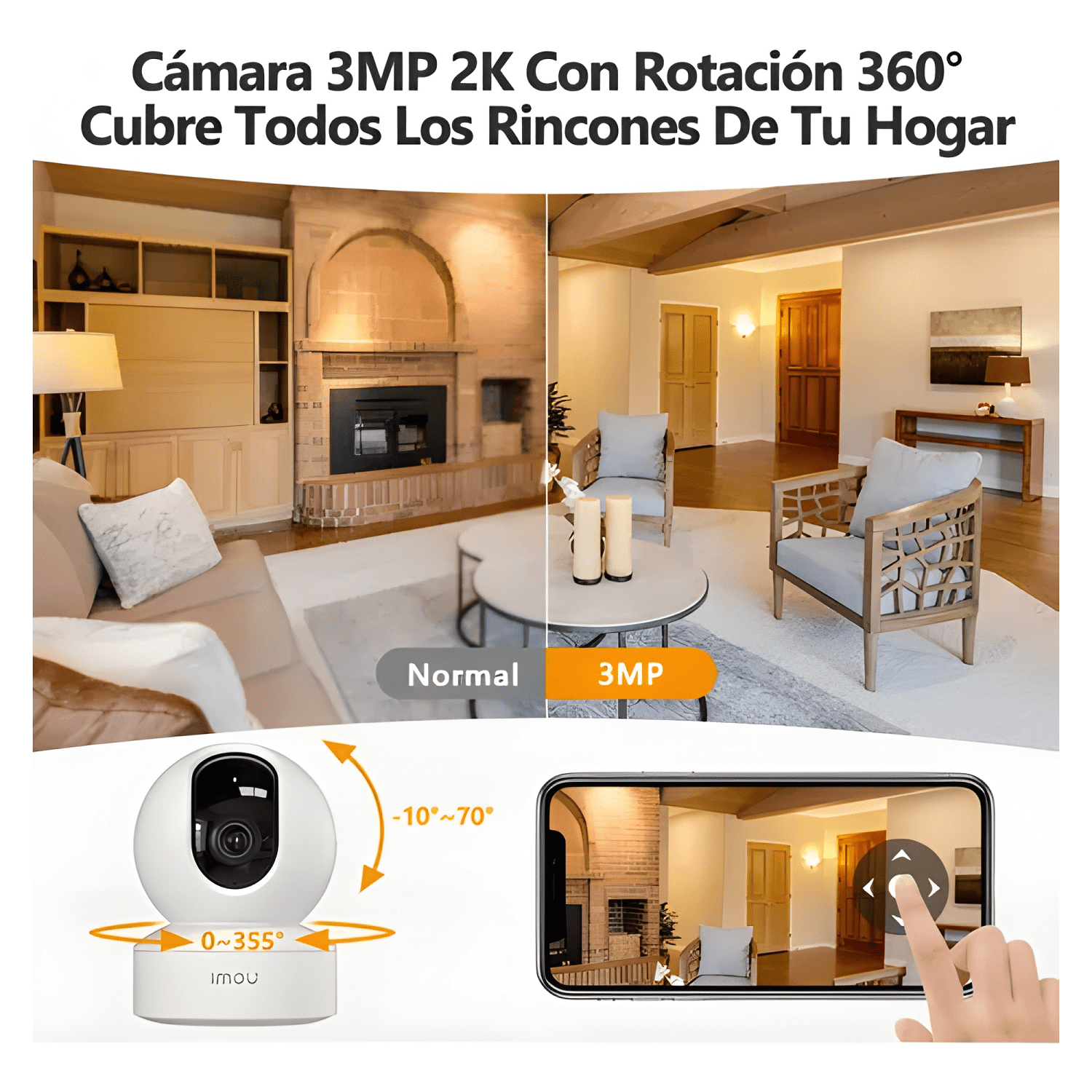 Imou Cámara de Seguridad Dk2 3mp Ip Wifi 360°interior SE-2