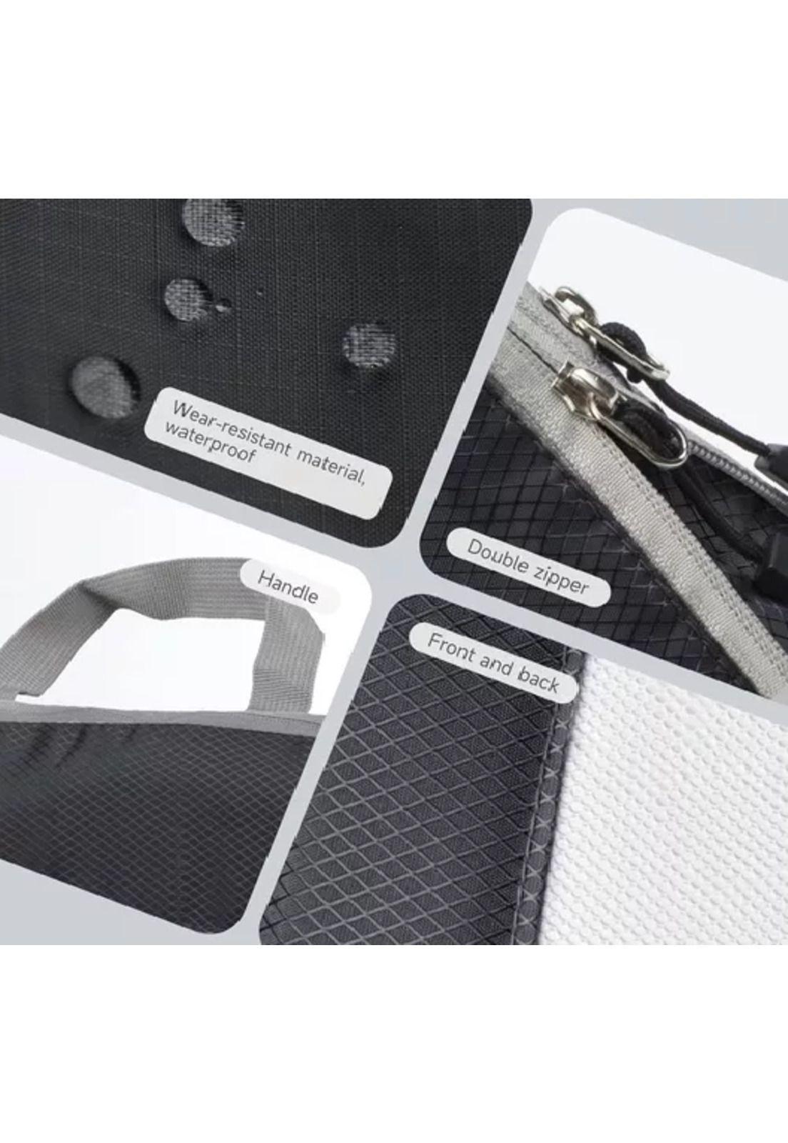 8 piezas de bolsas organizadoras de compresión para maleta, color negro-5