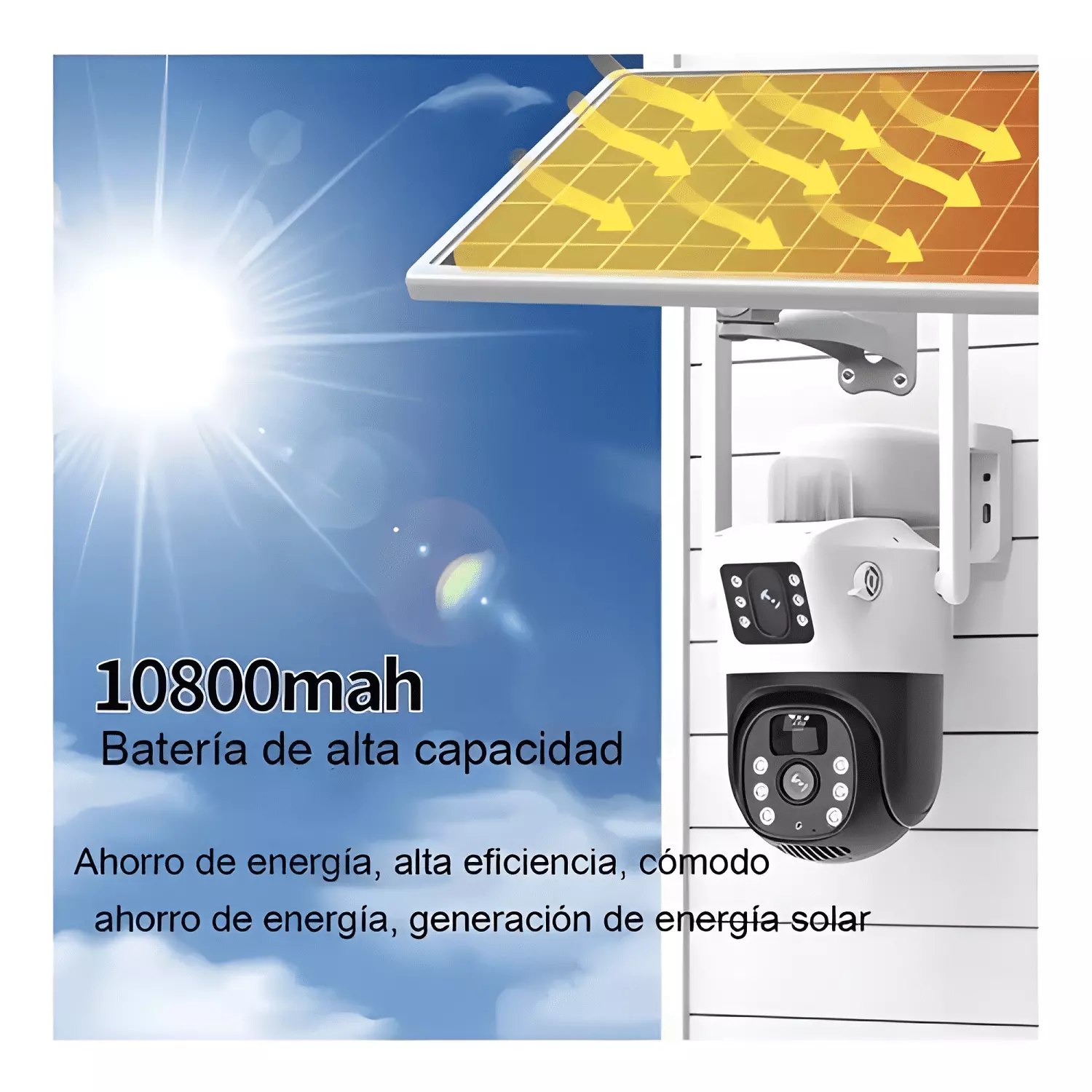 Cámara Solar Exterior 4g Inalámbrica Doble para Chip de M14-3
