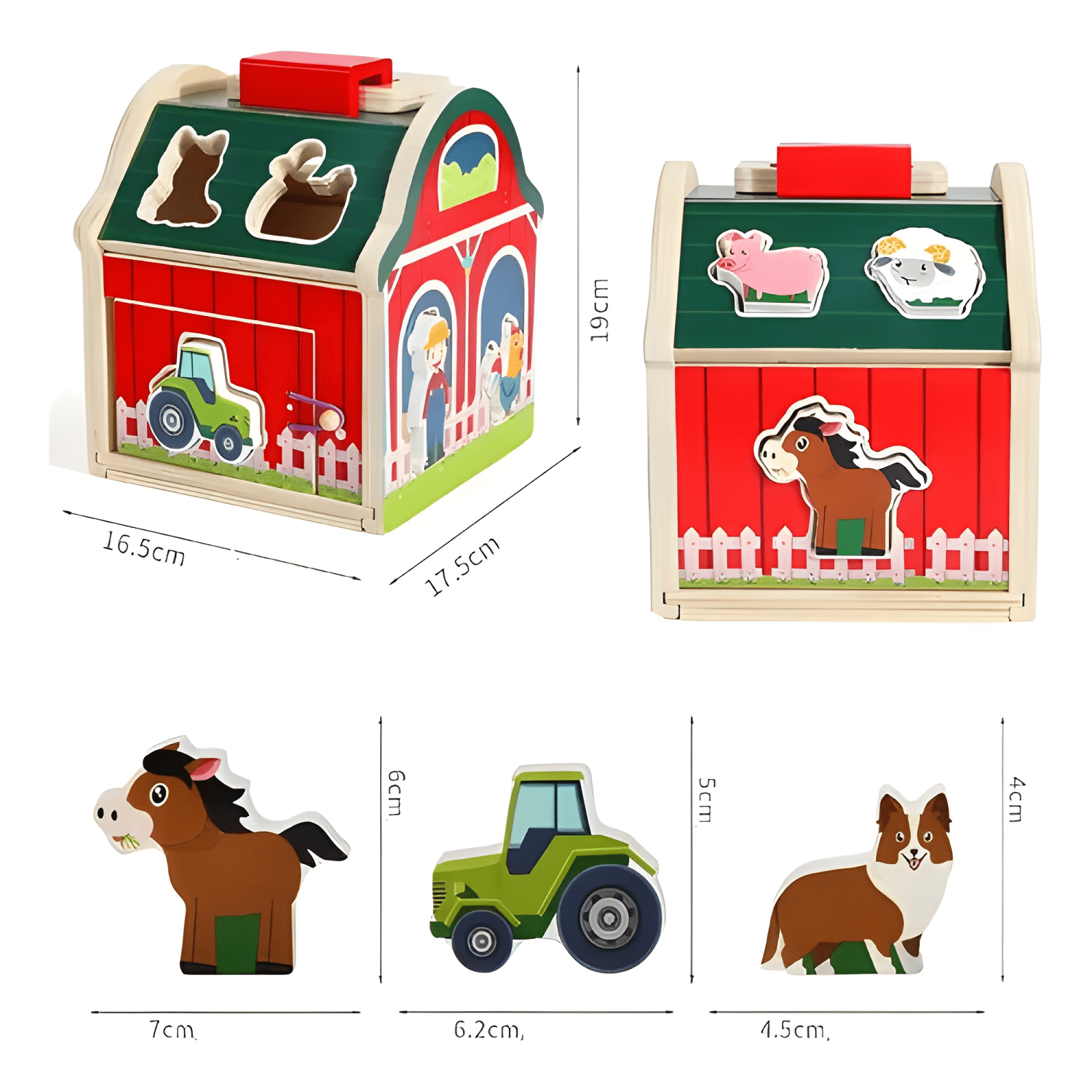 Juguete encaje granja animales de madera didáctico niños #2-1