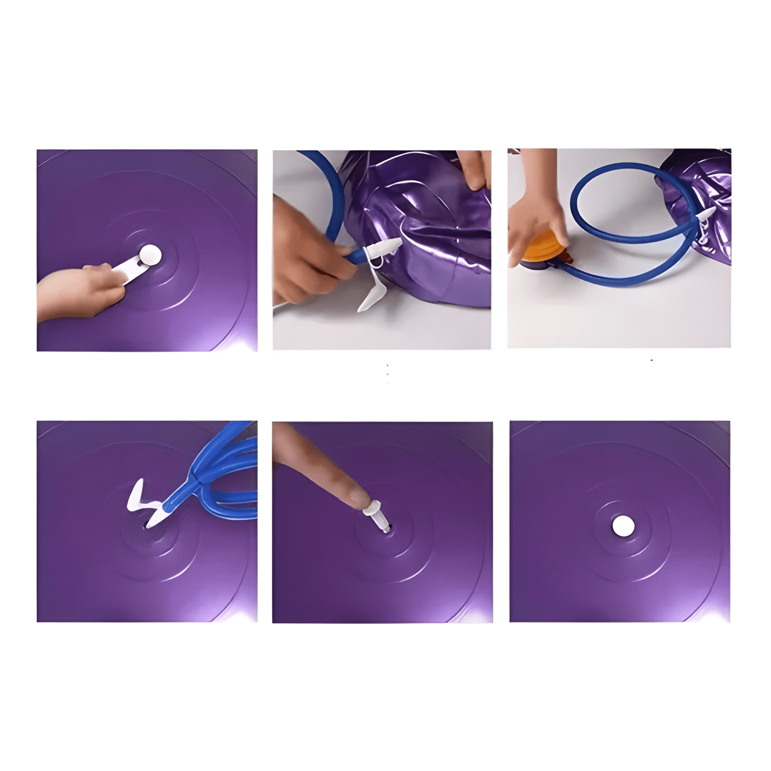 Pelota balón terapéutico fitball yoga pilates 75cm Morado-3