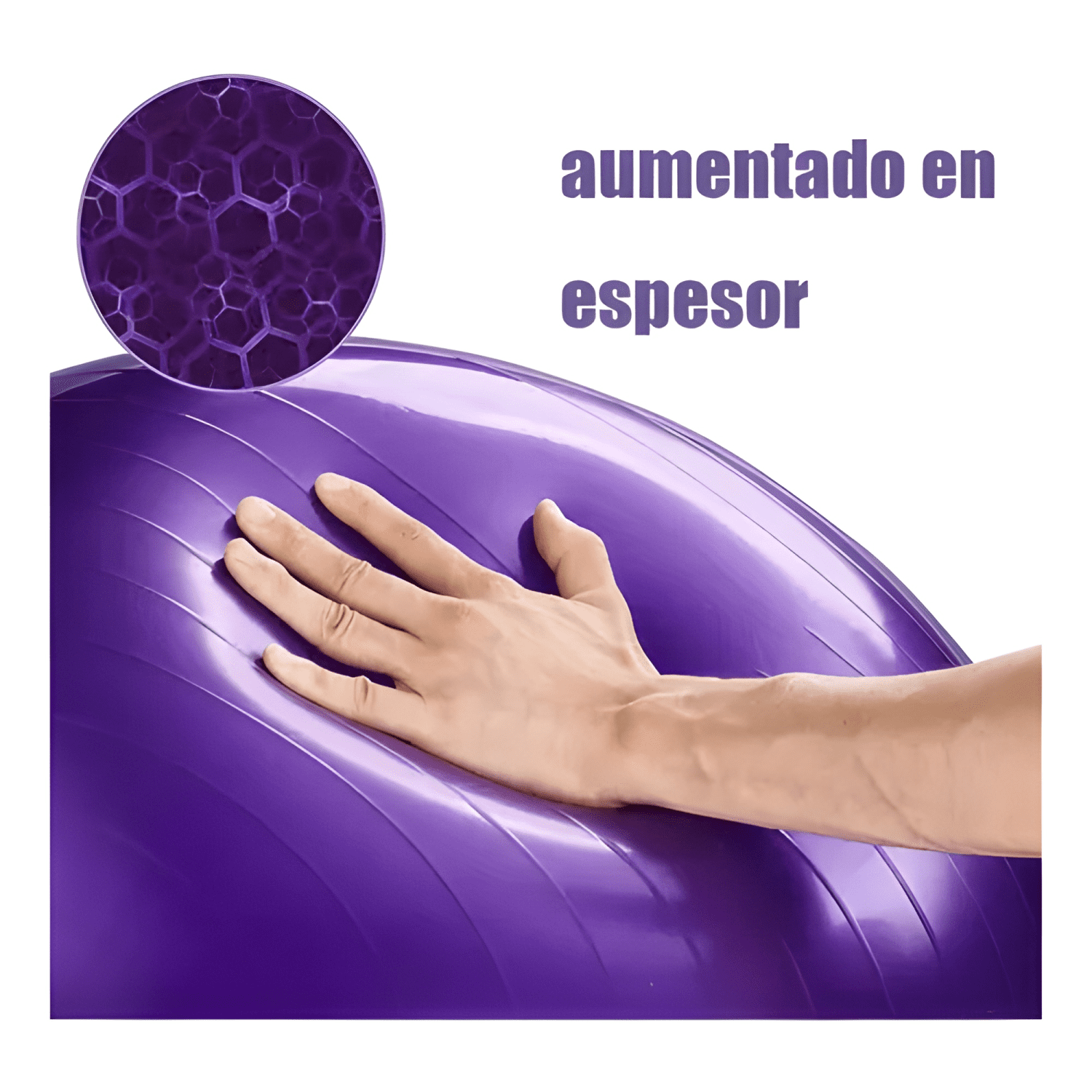 Pelota balón terapéutico fitball yoga pilates 75cm Morado-4