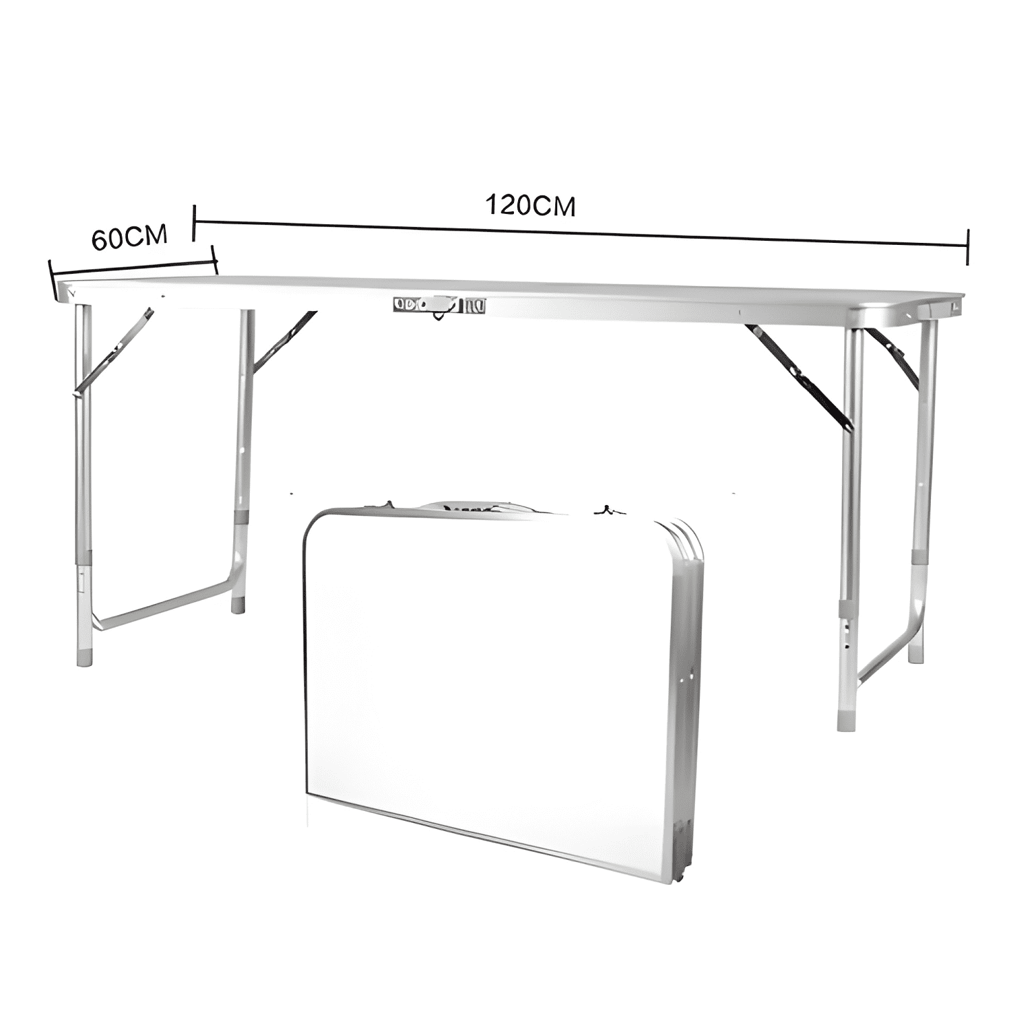 Mesa Plegable Tasbel 120x60 Cm Extensible Blanca #1-3
