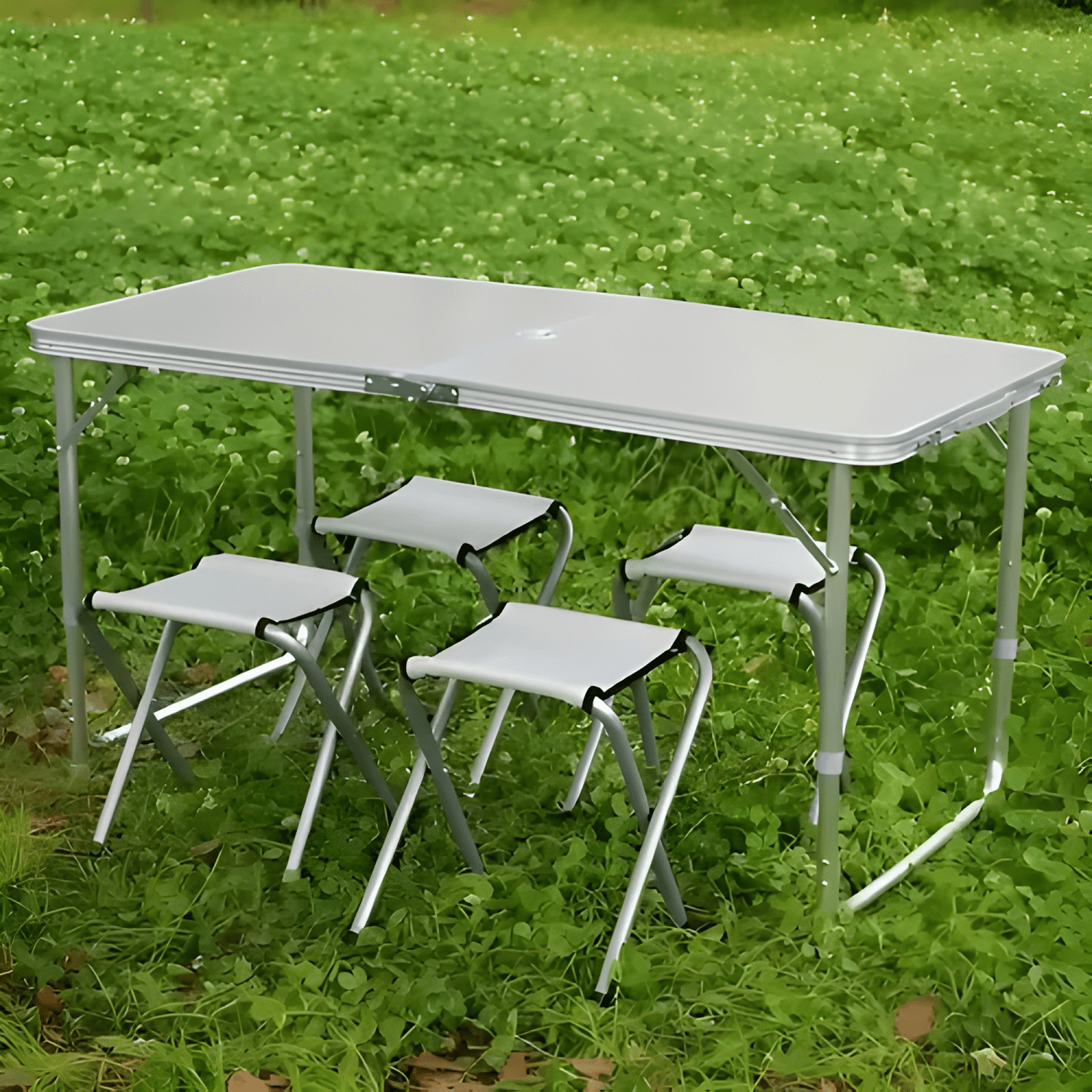 Mesa Plegable Tasbel 120x60 Cm Extensible Blanca #1-4