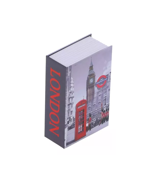 Caja fuerte de seguridad en forma de libro metálica llaves-0