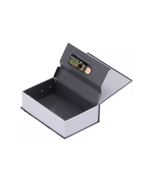 Caja fuerte de seguridad en forma de libro metálica llaves-3