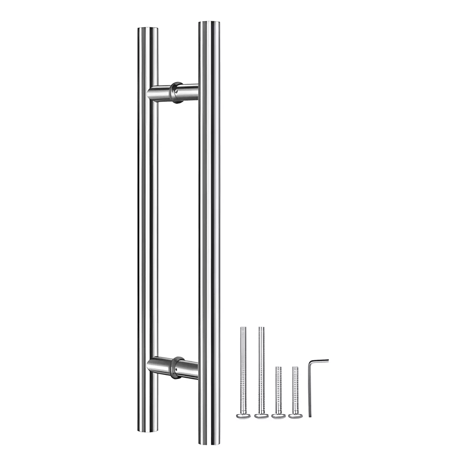 Manillón doble acero inoxidable 100 cm para puerta madera #5-0
