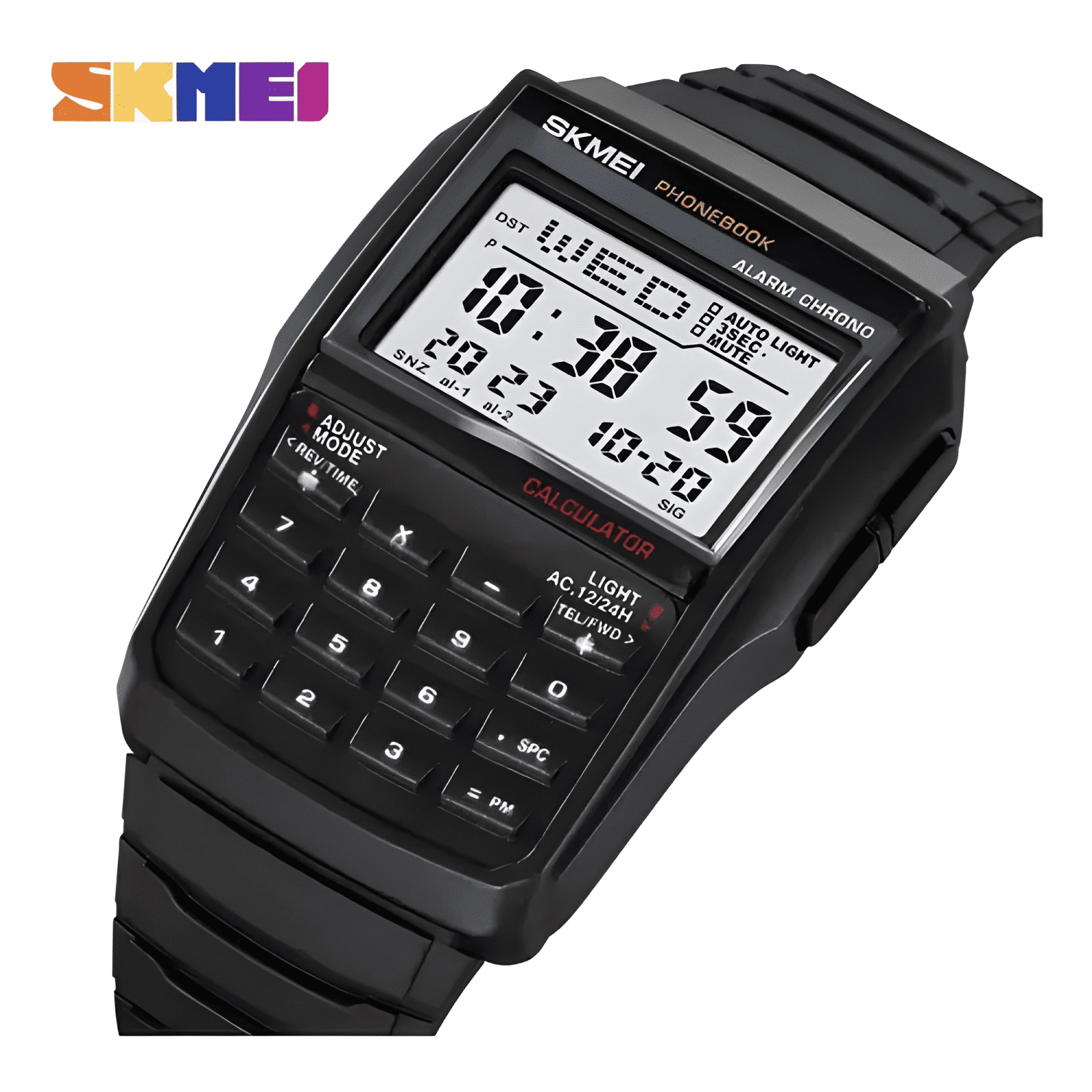 Reloj skmei 9281 calculadora, cronometró, alarma, luz LED-2