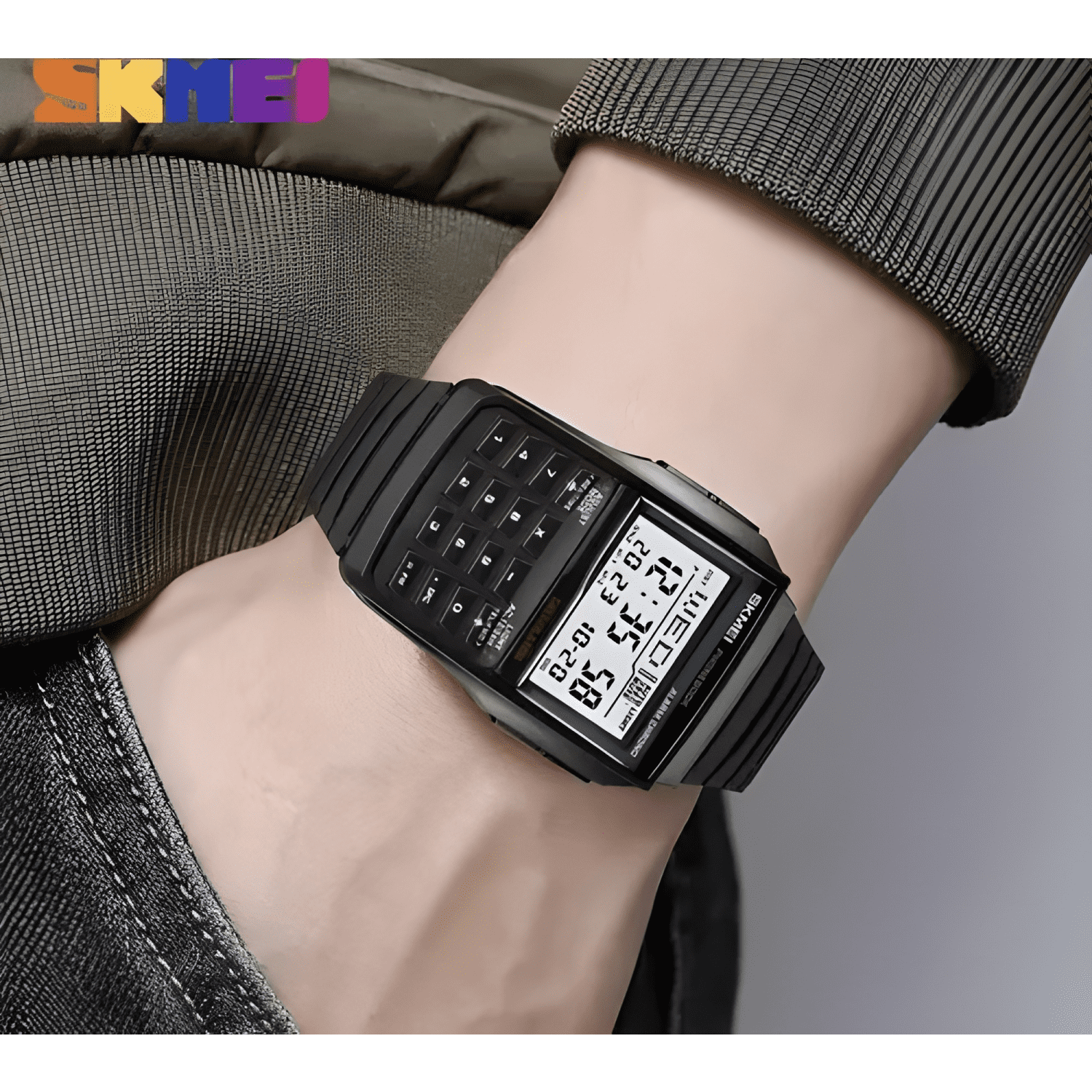 Reloj skmei 9281 calculadora, cronometró, alarma, luz LED-3