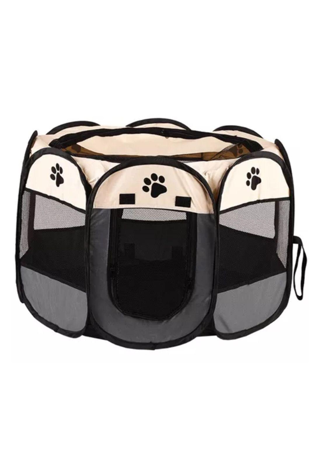 Corral para mascotas talla XL jaula perros y gatos blanco/gris-1