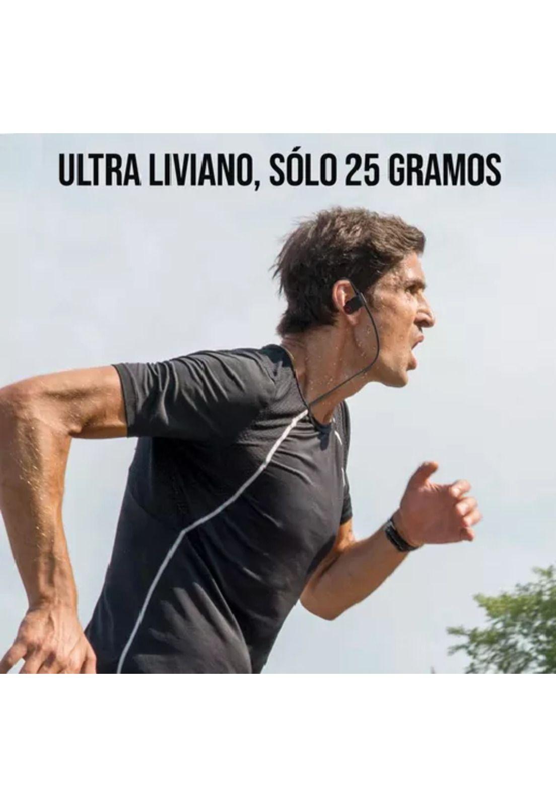 Audífonos deportivos inalámbricos Bluetooth con micrófono negro-4