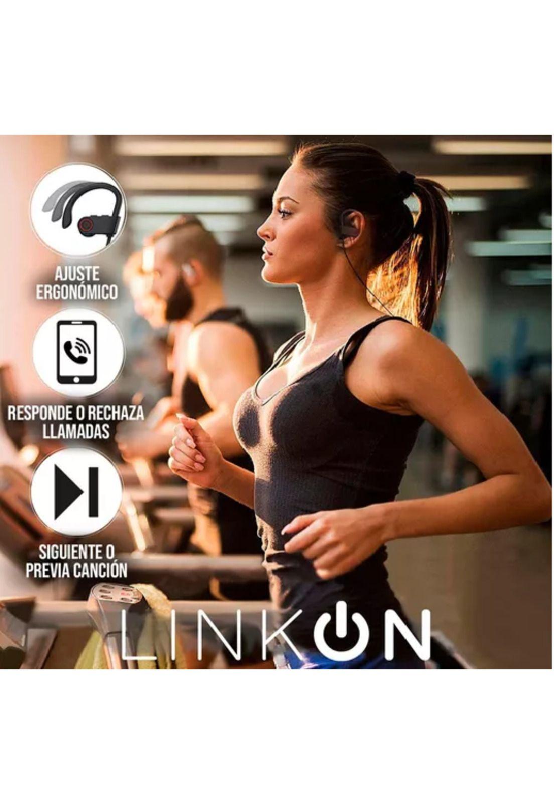 Audífonos deportivos inalámbricos Bluetooth con micrófono negro-6