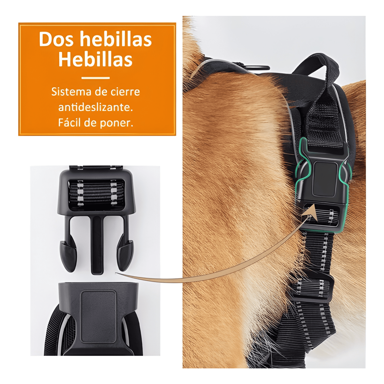 Pechera para perro arnés ajustable reflectantes #3-2