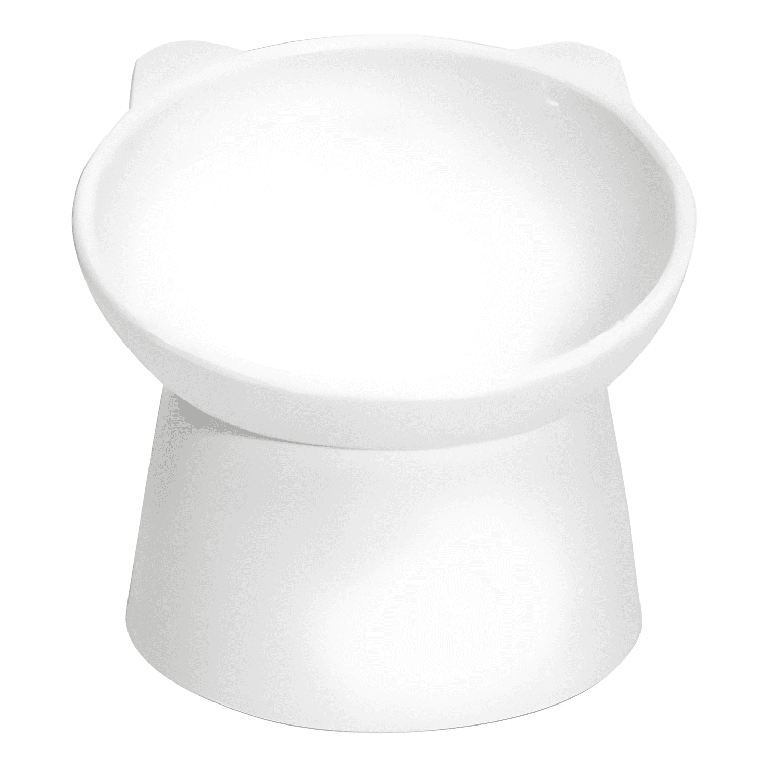 Pet bowl redondo plástico abs - modelo P53 pack X2 Blanco-2